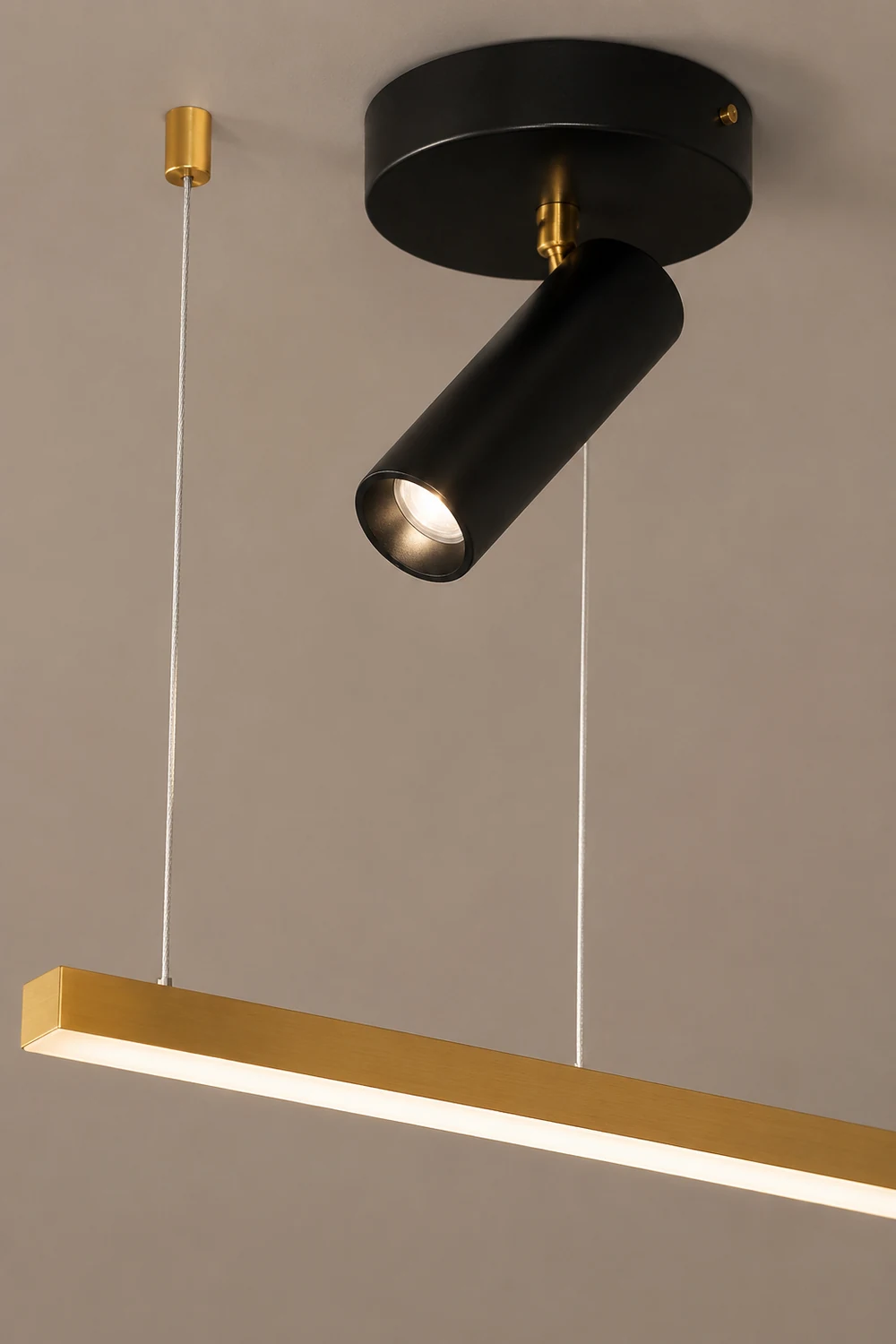Aluminium Esszimmerleuchte Pendelleuchte Golden Nordic für Restaurant - Lumpaz