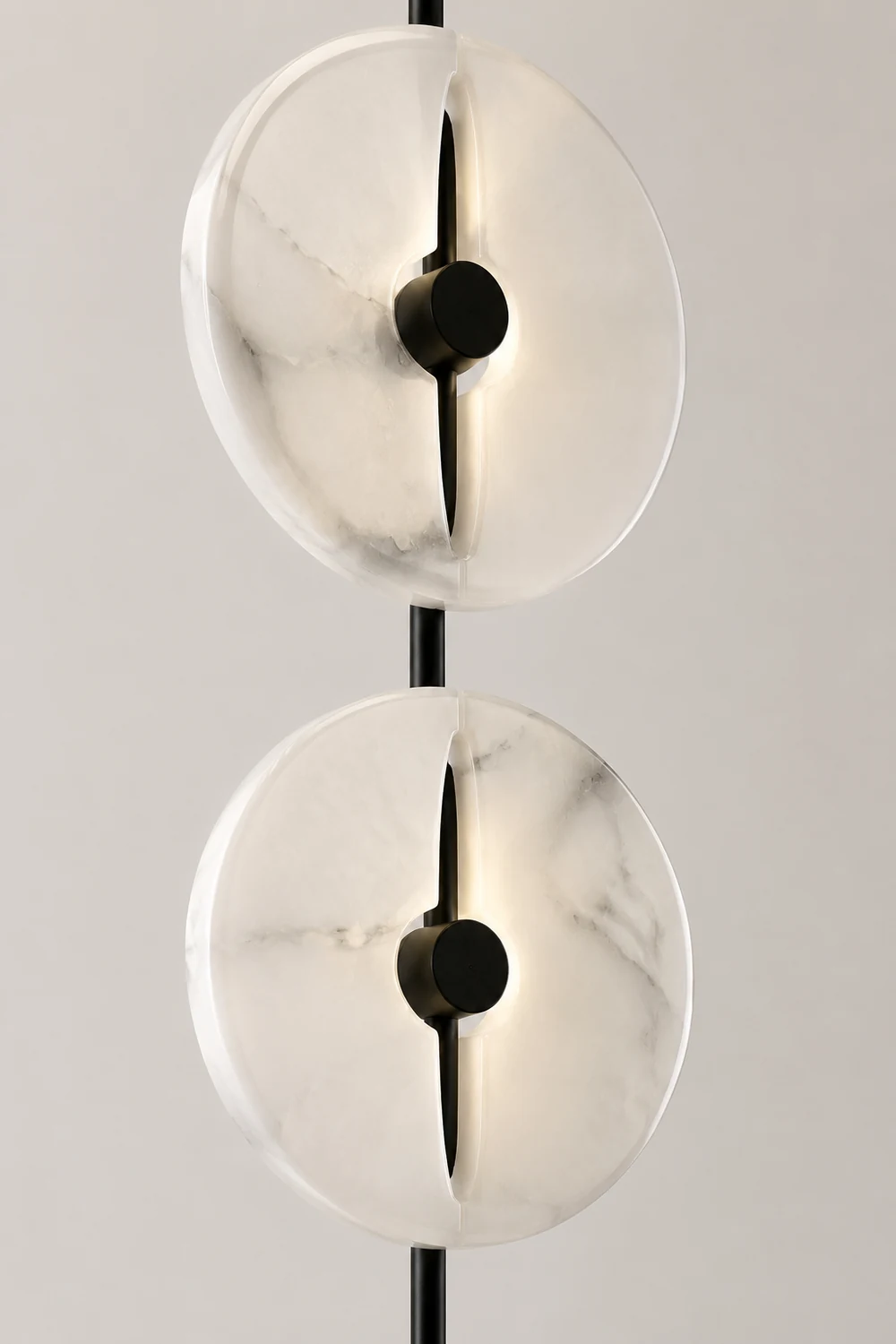 Salgado Stehleuchte, 2 -flammig, Marmor & Metall - Lumpaz