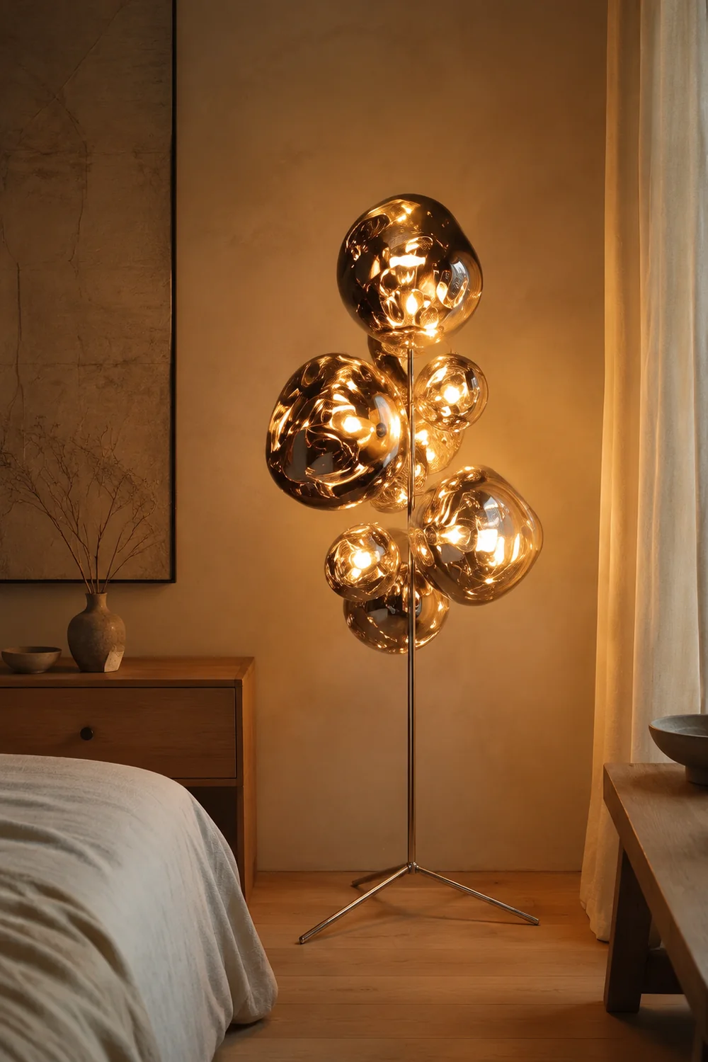 Mirza Stehleuchte 4 Farben, 7 -flammig, ∅38+28CM - Lumpaz