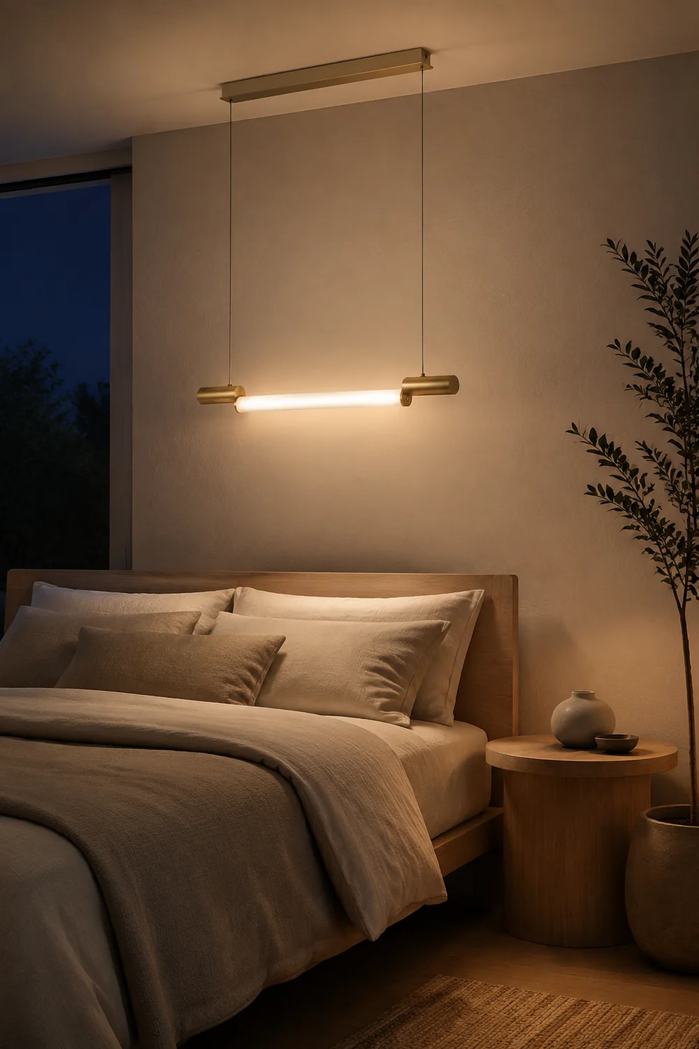 Edge Pendelleuchte, Aluminium & PVC, L 120CM - Lumpaz