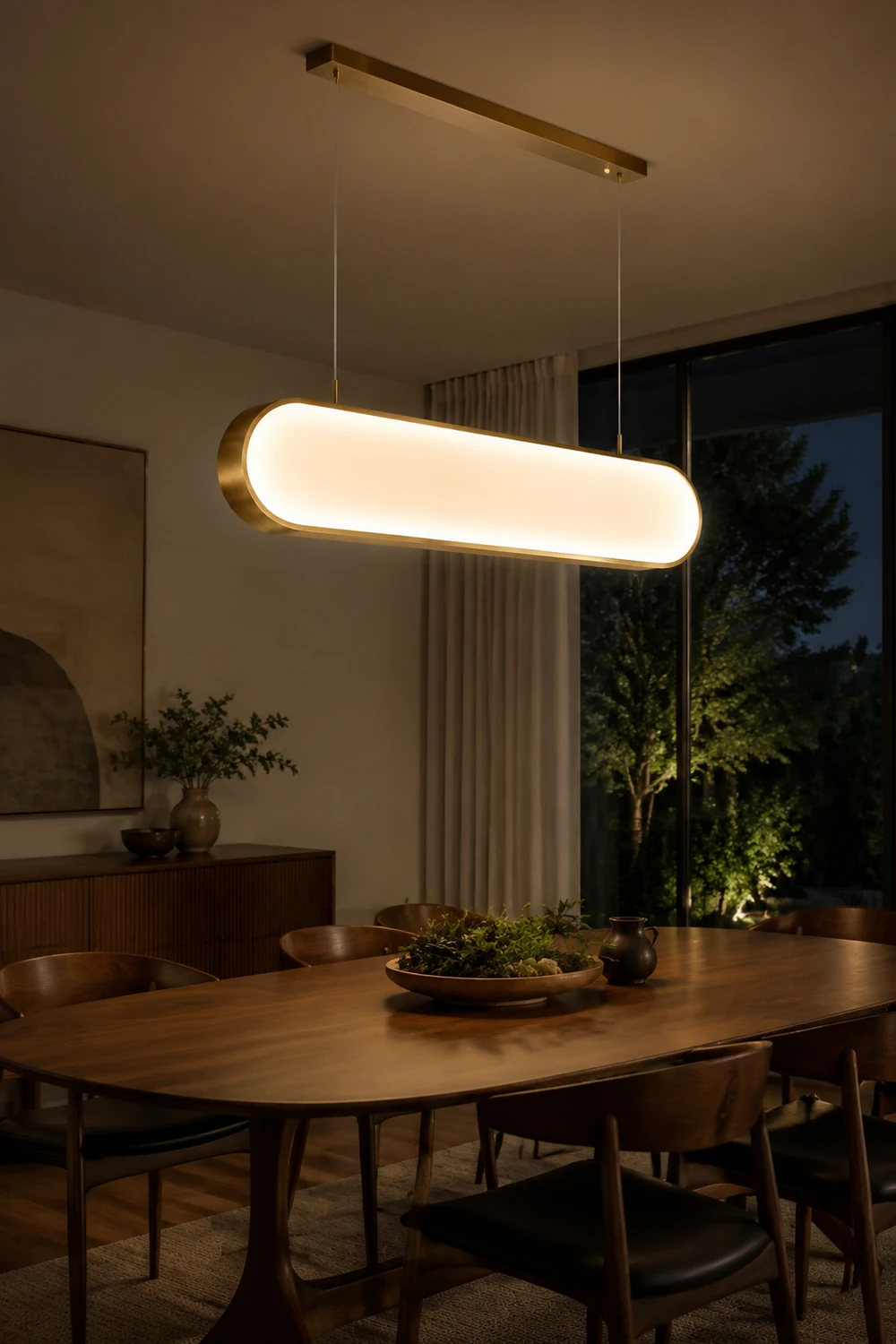 Morandi Siebenfarbiger Balken Pendelleuchte, ∅100/120cm - Lumpaz