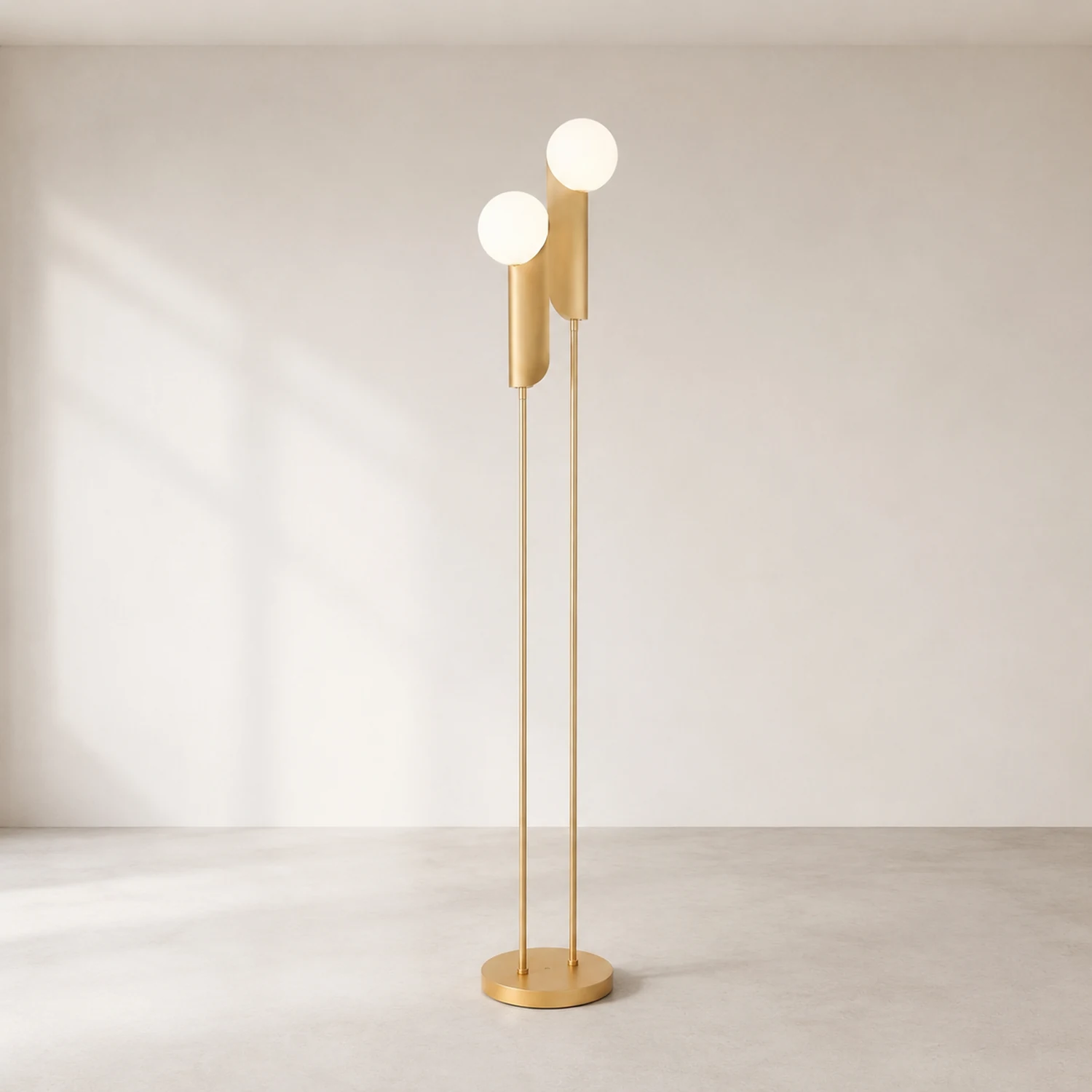 Salgado Stehlampe, Metall, 2-flammig, 165CM Lang - Lumpaz