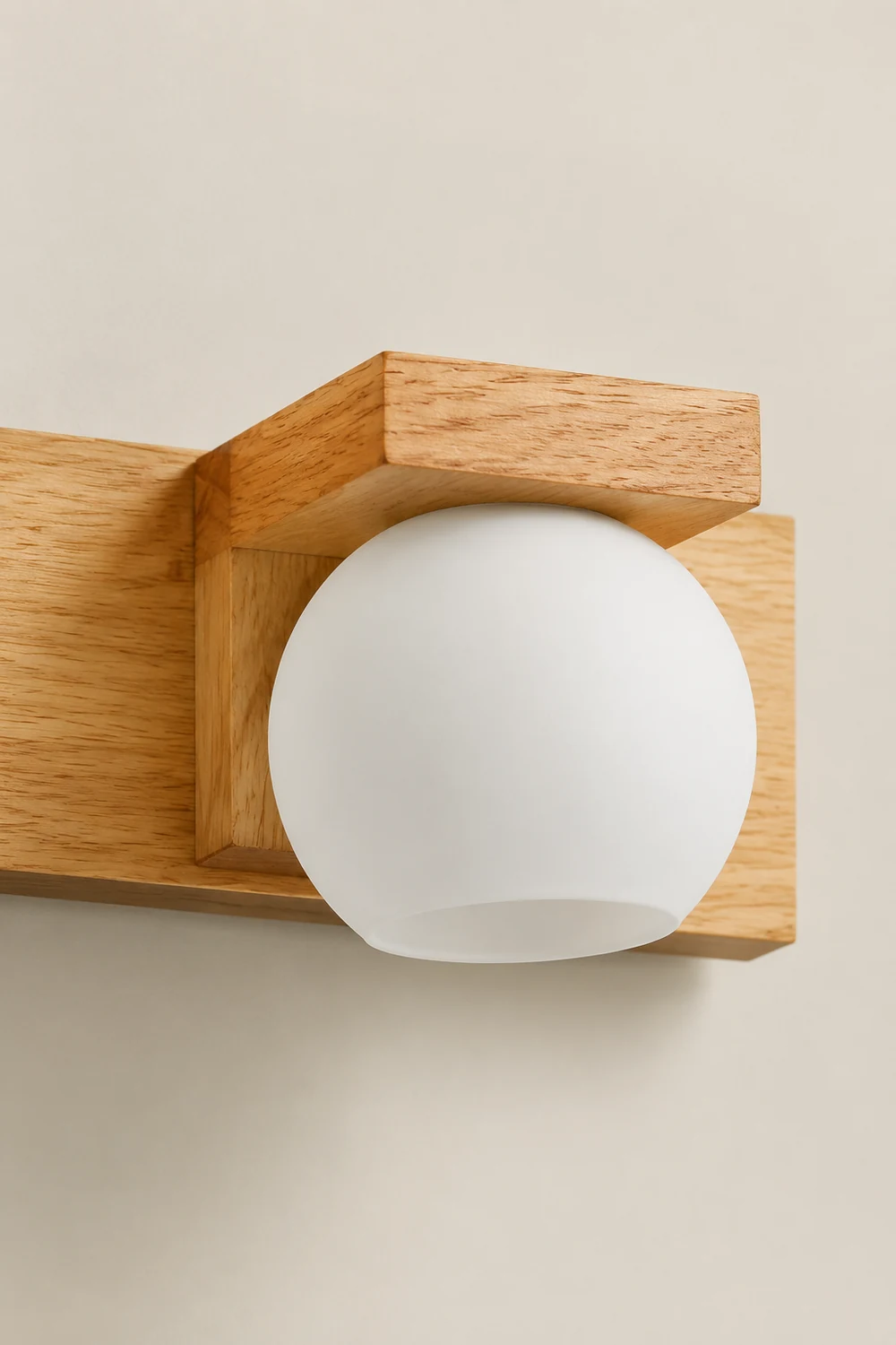 Ozawa Holz Rund Spiegelfront Waschtisch-Wandleuchte, 2/3-flammig - Lumpaz