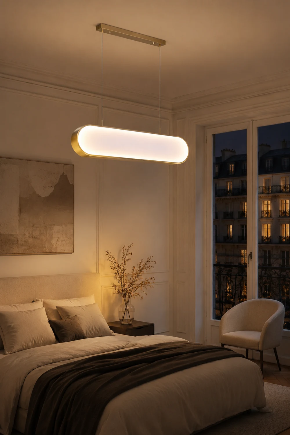 Morandi Siebenfarbiger Balken Pendelleuchte, ∅100/120cm - Lumpaz