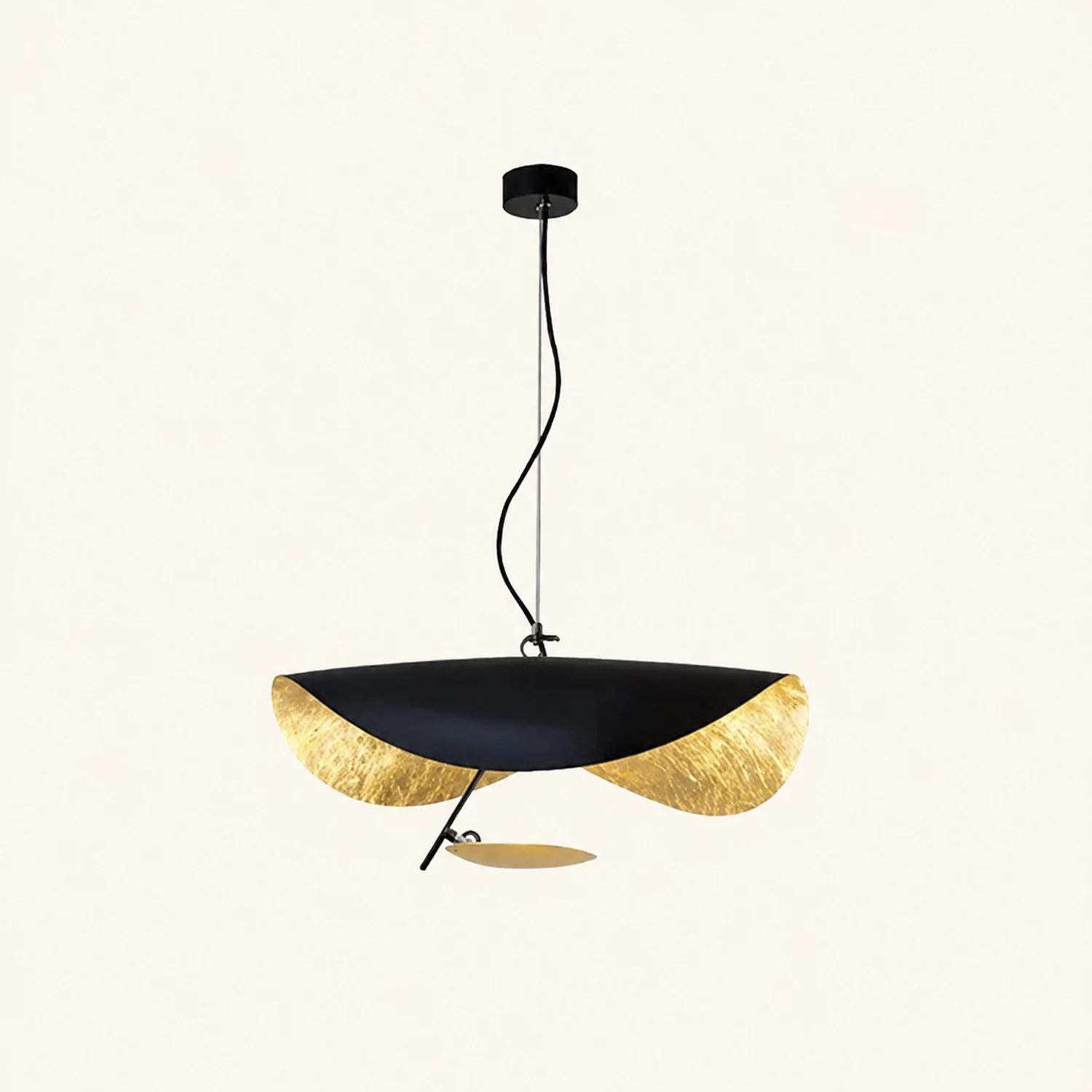 Eveline Pendelleuchte 2 Farben, Goldfolie, ∅40/60/80CM - Lumpaz