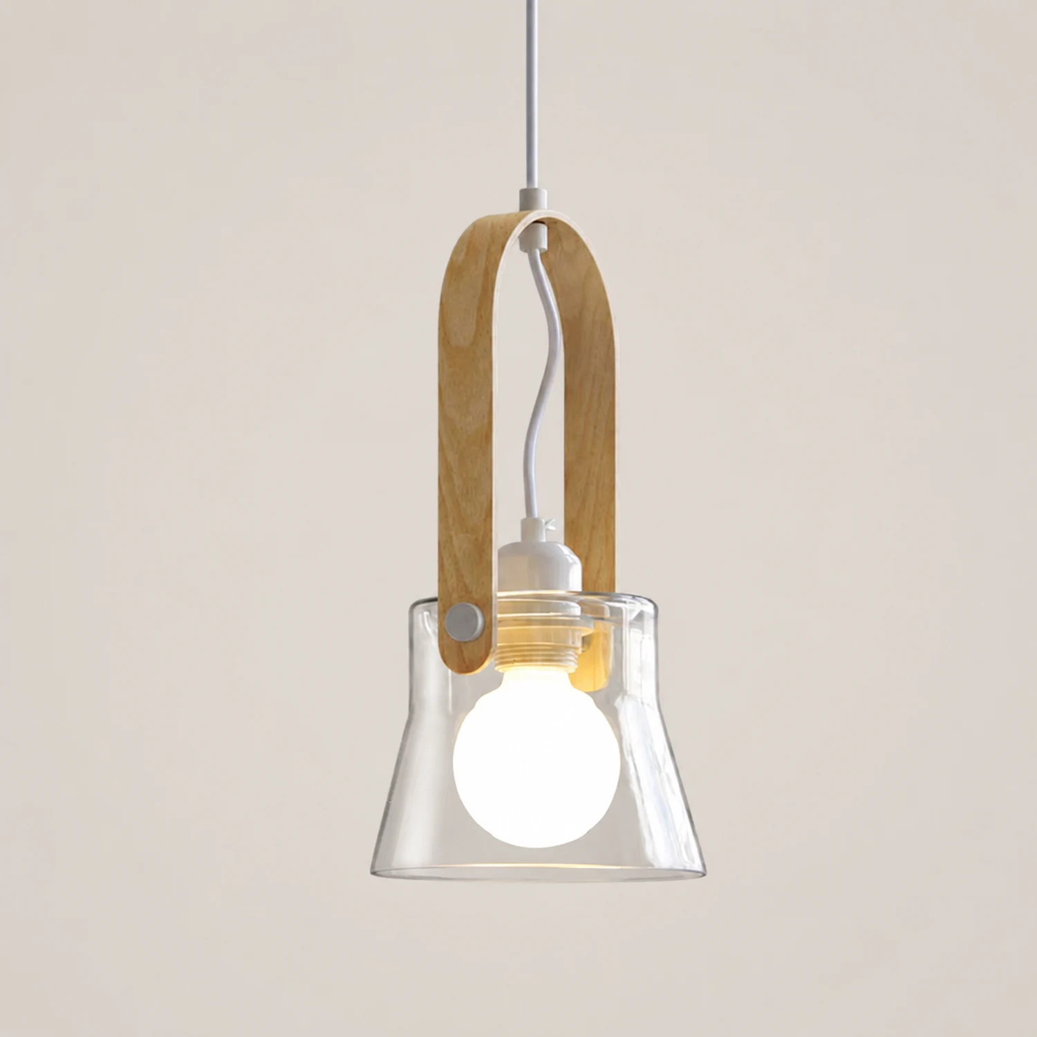 Hailie Glas Pendelleuchte, 3 Stile, ∅16/19/23CM - Lumpaz