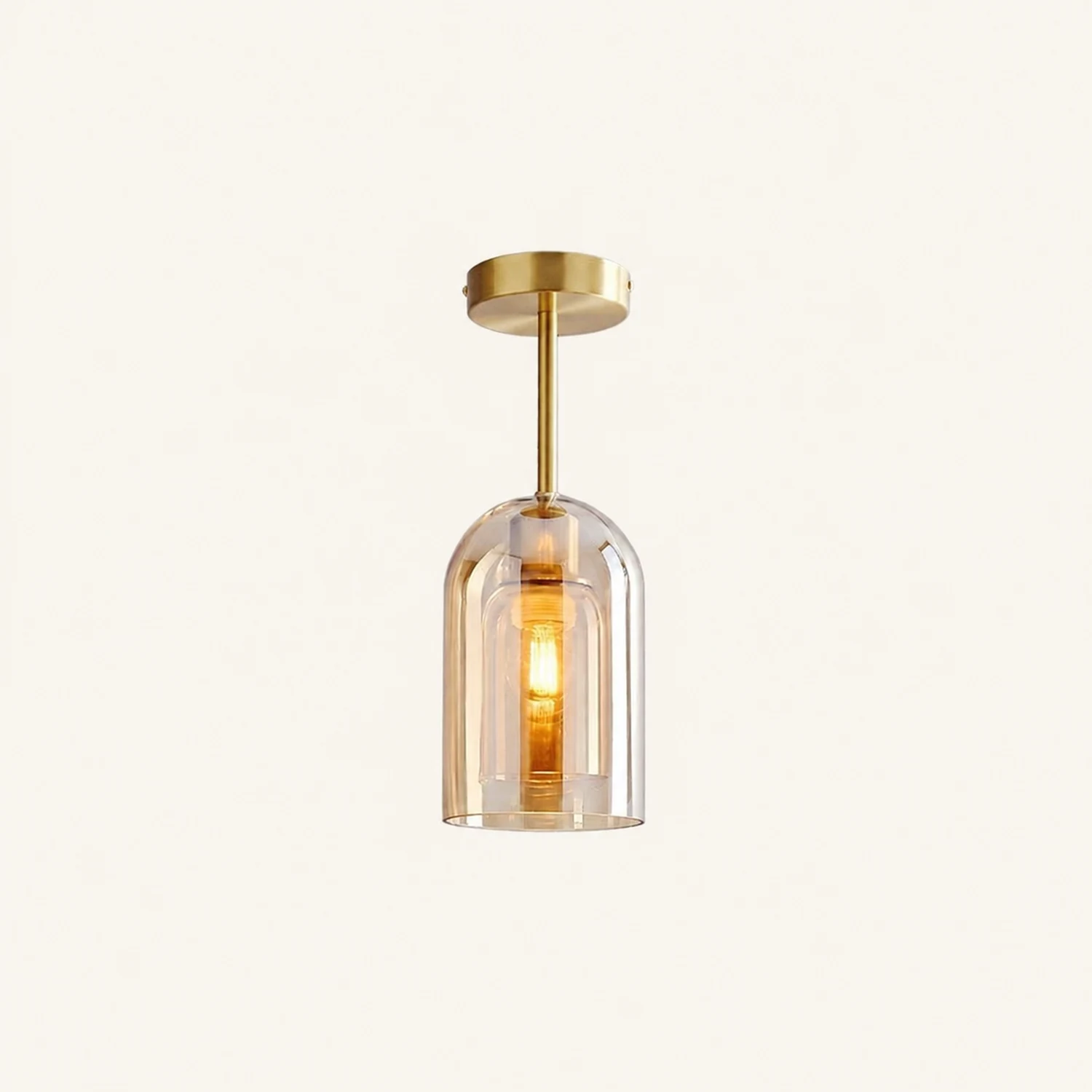 Sanna Deckenleuchte/Pendelleuchte 4 Stile Reines Kupfer&Glas - Lumpaz