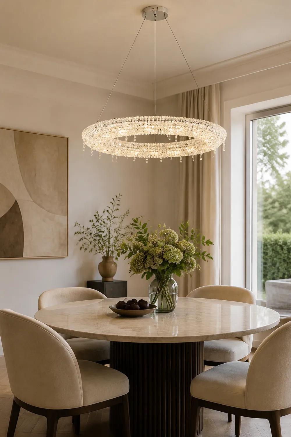 Kristy Kristall Pendelleuchte Fernbedienung Dimmbar, ∅60/80cm - Lumpaz