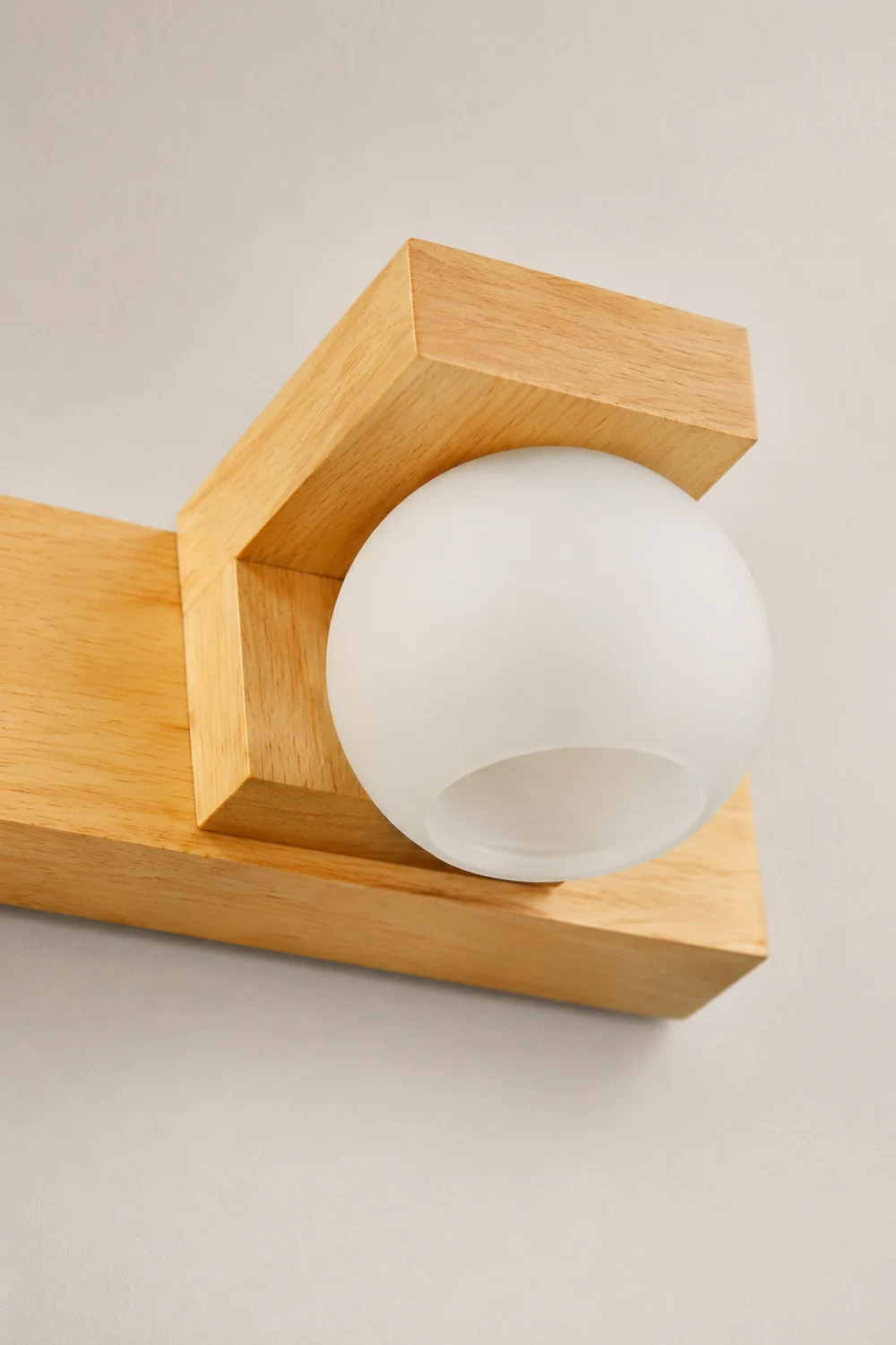 Ozawa Holz Rund Spiegelfront Waschtisch-Wandleuchte, 2/3-flammig - Lumpaz