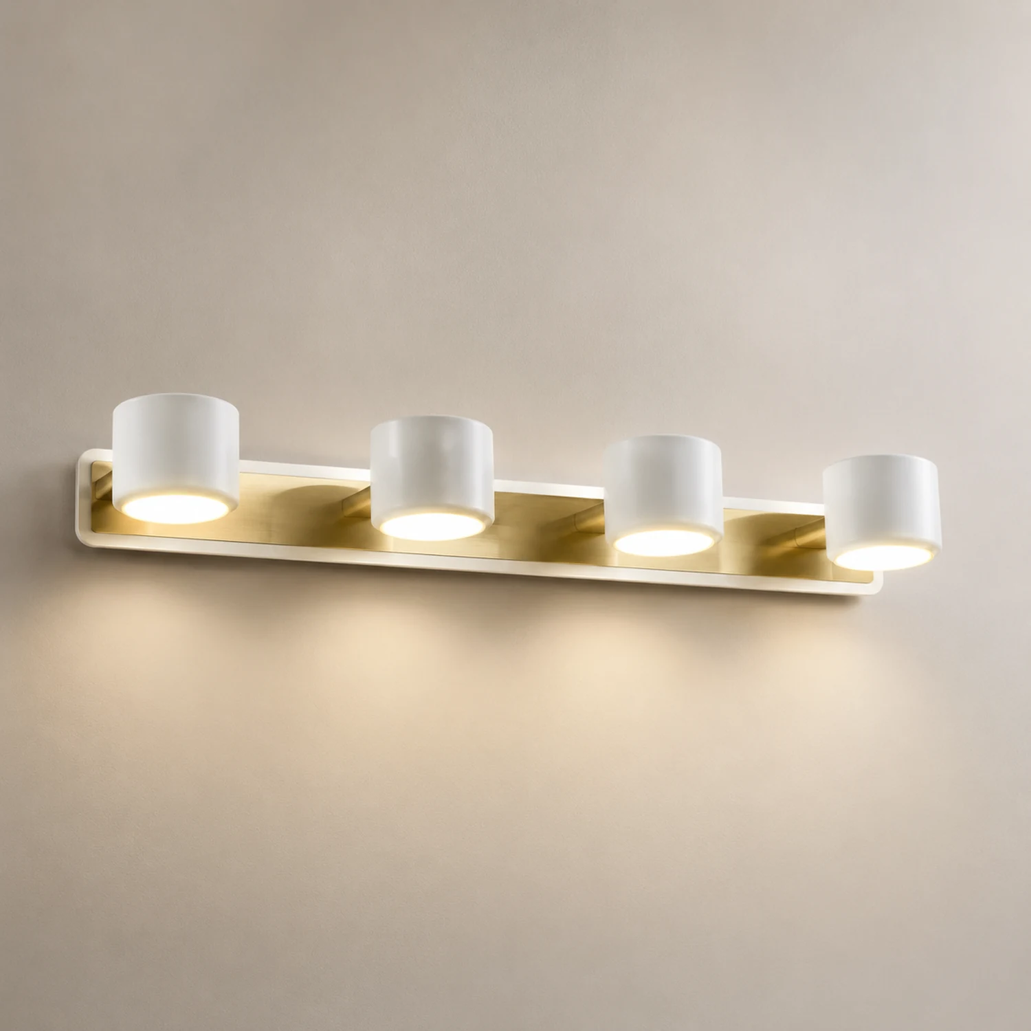 Cooley Metall Donut Form Spiegelfront Waschtisch-Wandleuchte, 2/3/4-flammig - Lumpaz