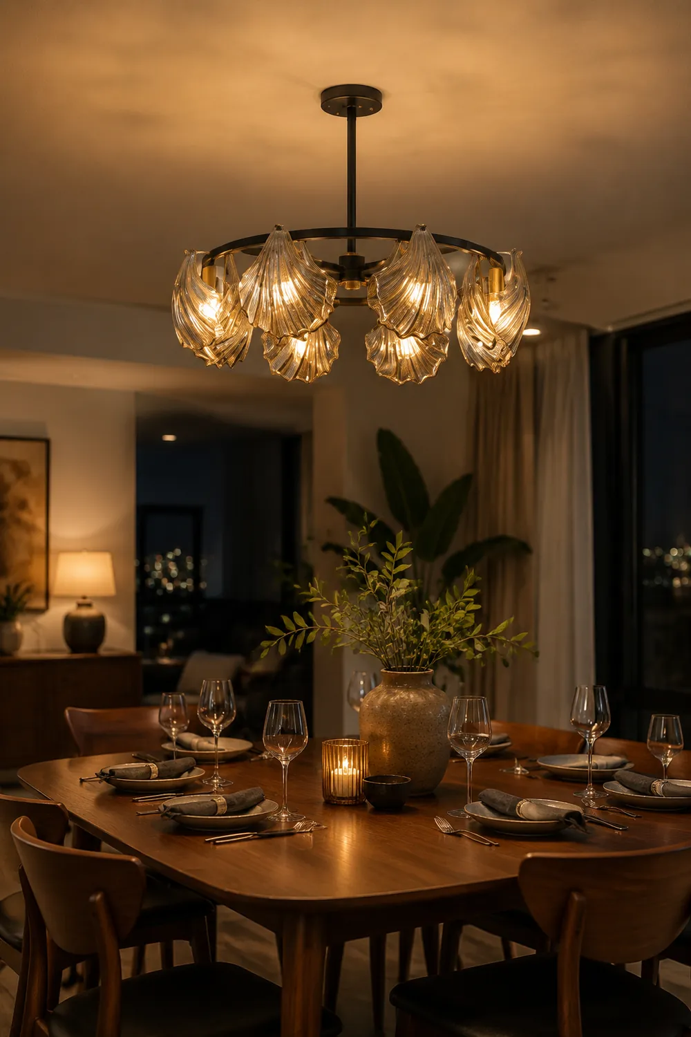 Kirsten Pendelleuchte Dimmbar, Reiner Kupfer& Glas, 2 Farben, ∅60/80/100cm - Lumpaz