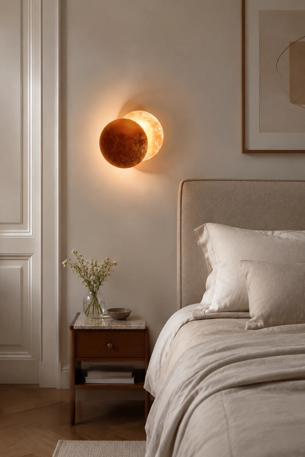 Nordische Mond Eclipse Kreative Wandleuchte für Wohnzimmer & Schlafzimmer - Lumpaz