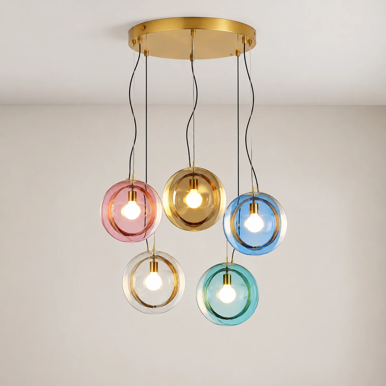 Hailie Pendelleuchte mit Design, 6 Farbe, ∅36CM - Lumpaz