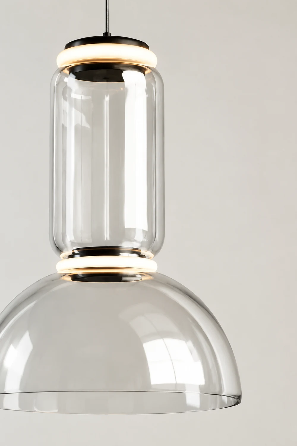 Hailie Glas Pendelleuchte, ∅40CM, L 53CM - Lumpaz