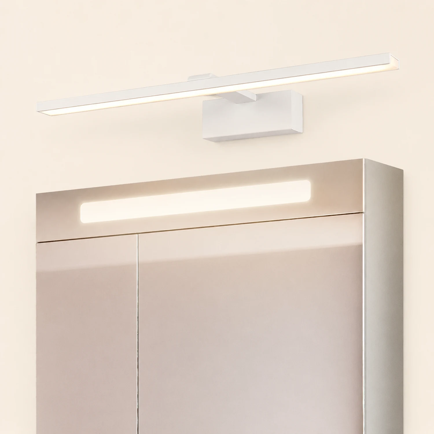 Edge Lineare Spiegelfront Waschtisch-Wandleuchte, L 39/49/59/69CM - Lumpaz