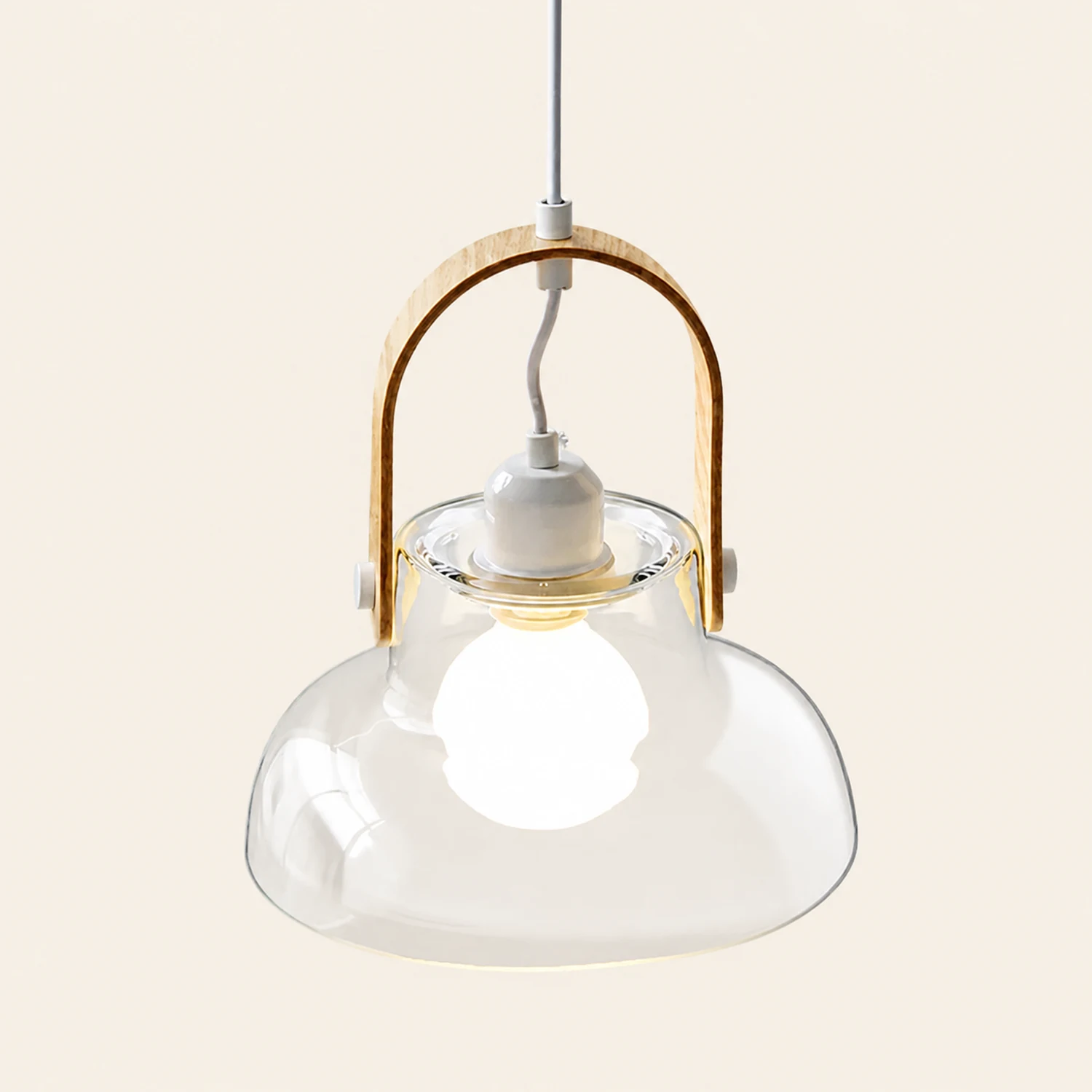 Hailie Glas Pendelleuchte, 3 Stile, ∅16/19/23CM - Lumpaz