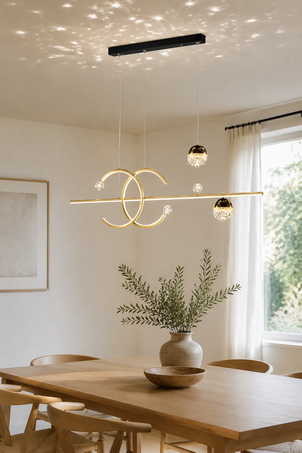 Madina Lineare LED Stern Pendelleuchte für Esszimmer - Lumpaz