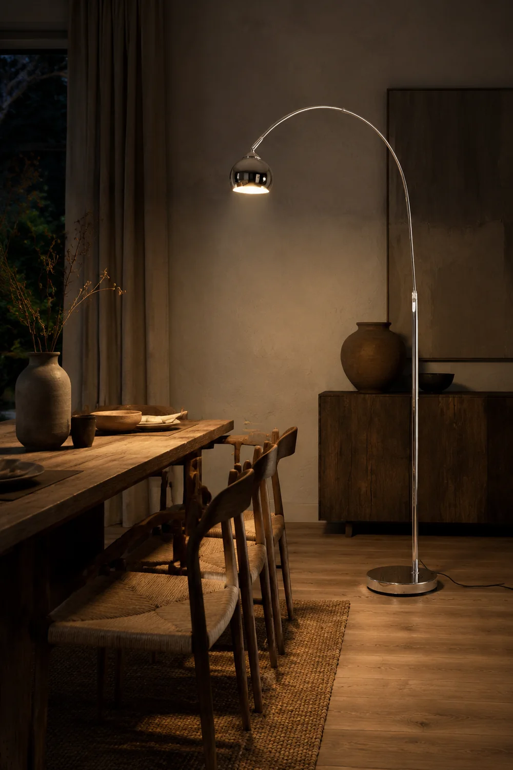 Salgado Angelrute Dimmbare Stehlampe, Chrom - Lumpaz