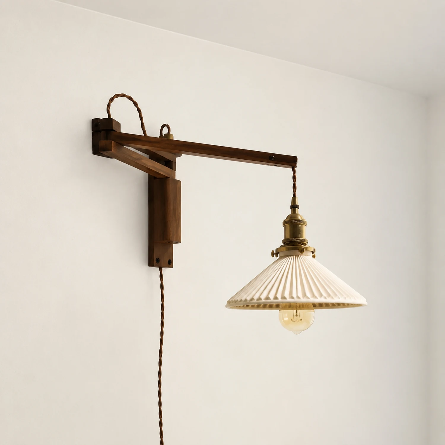 Ozawa Vintage Wandlampe klappbar 3 Farben, Holz - Lumpaz