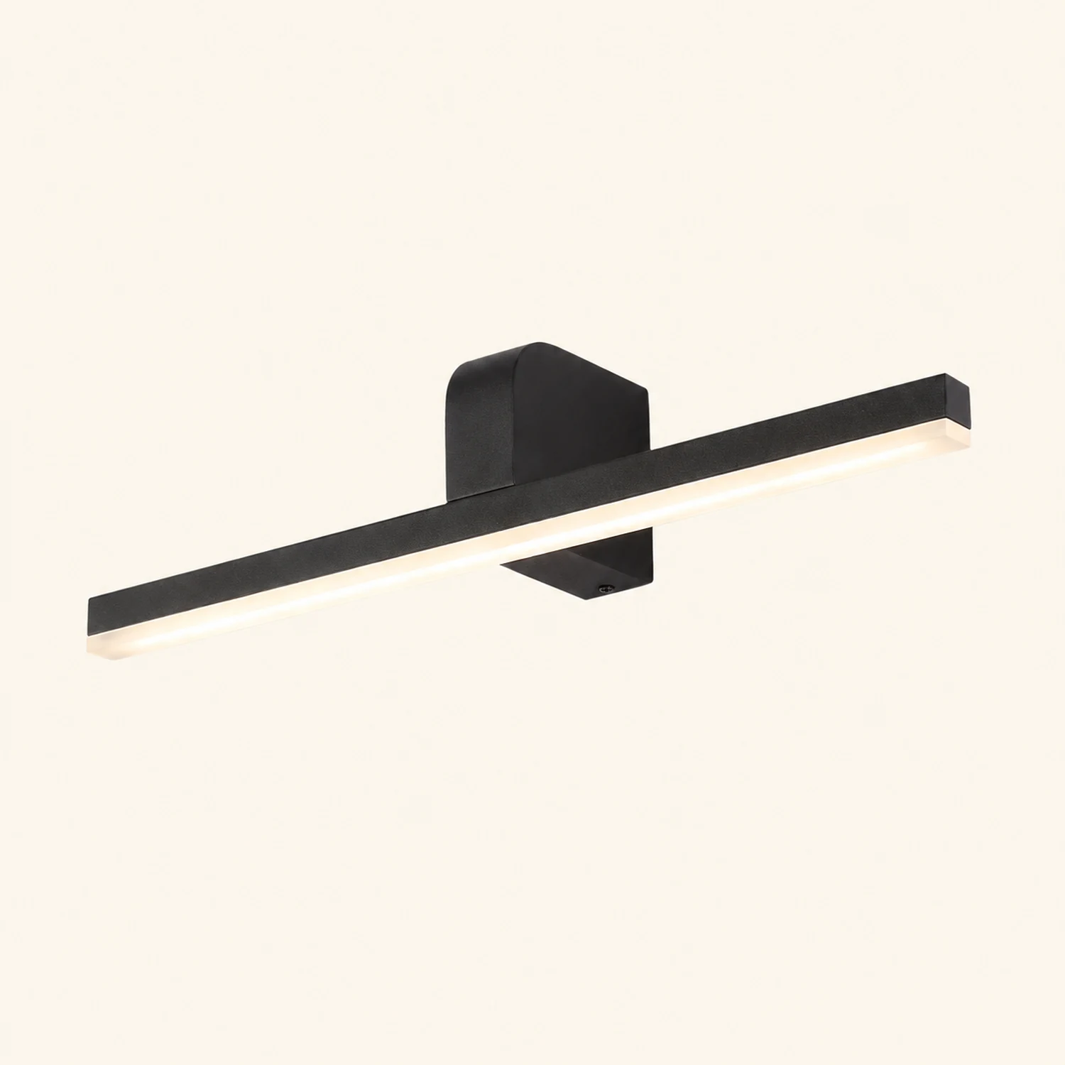 Edge Schwarze Spiegelfront Waschtisch-Wandleuchte, L 40/50/60CM - Lumpaz