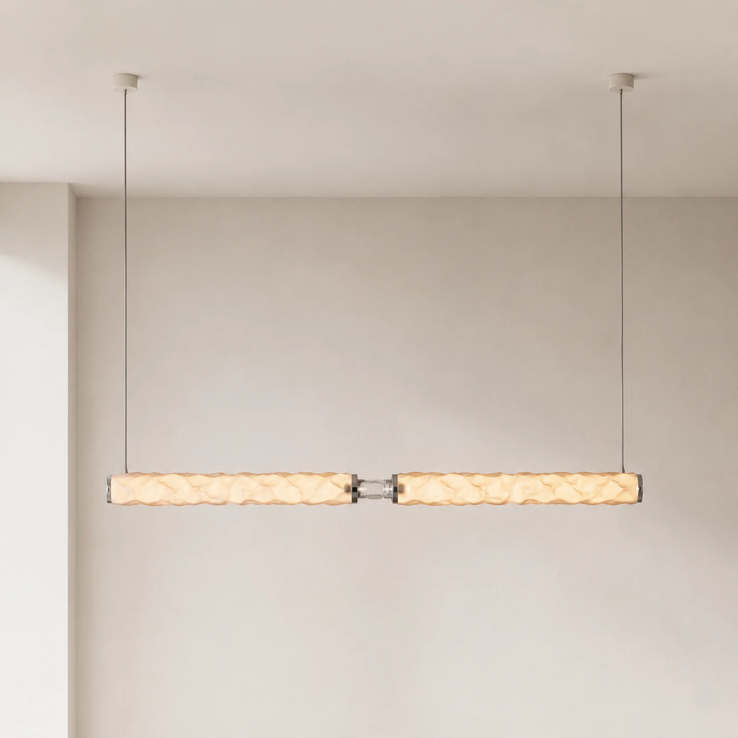 Nazifa Pendelleuchte, Metall & PET, L220cm - Lumpaz