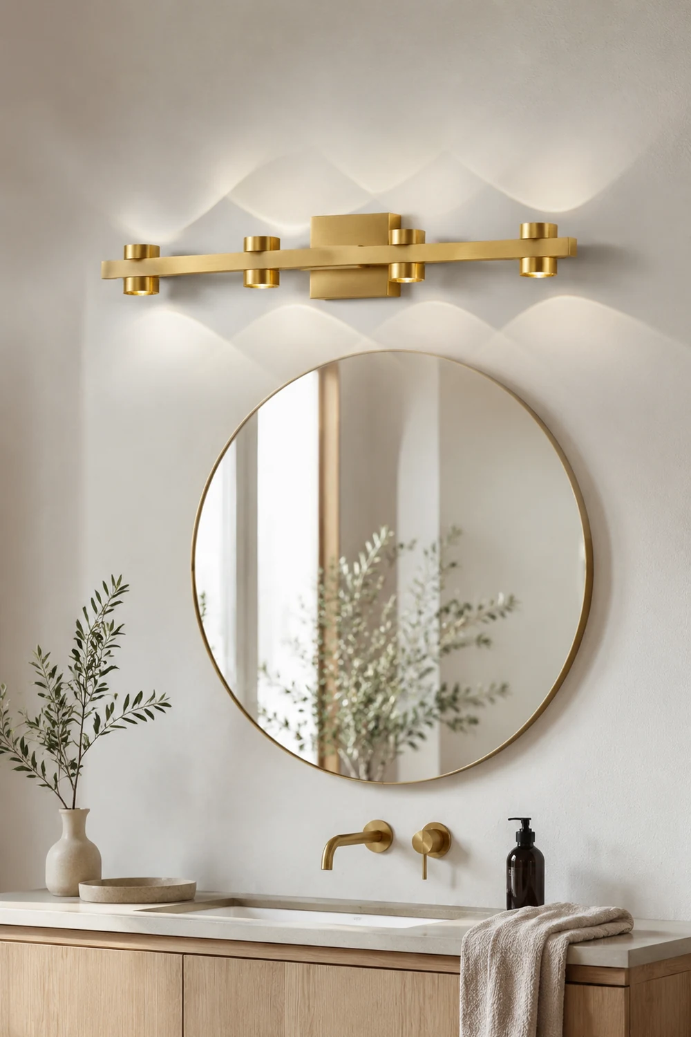 Freja Wandlampe Spiegelfront 2 Farbe & Stil, 2/3/4/6/8 Kopf - Lumpaz