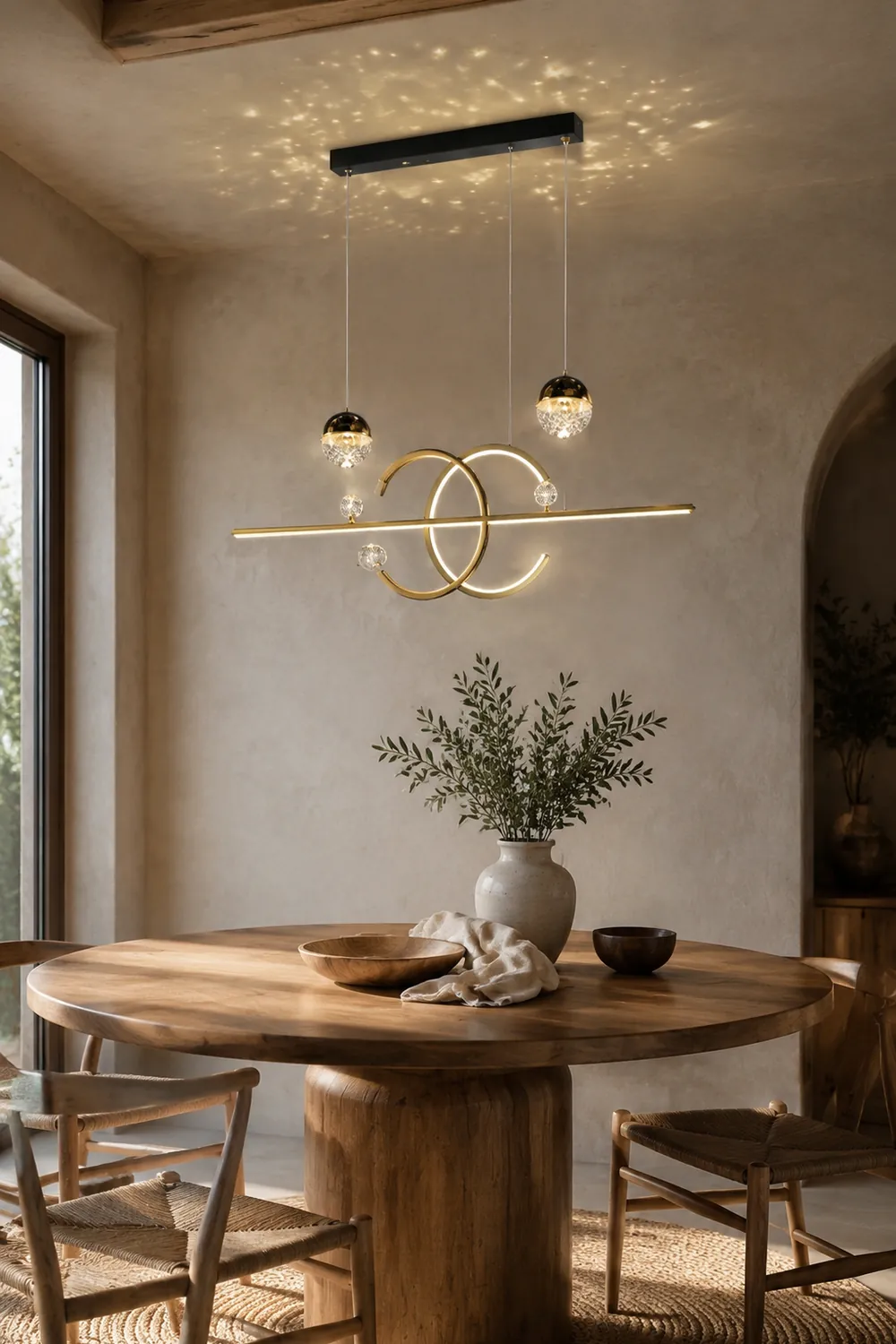 Madina Lineare LED Stern Pendelleuchte für Esszimmer - Lumpaz