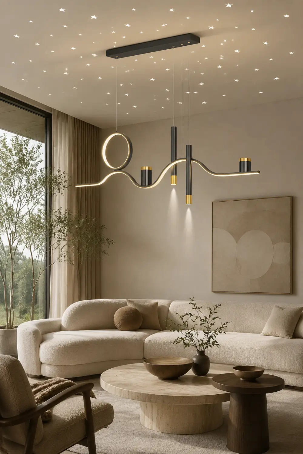 Moderne Stern-Design LED Pendelleuchte für Esszimmer, Restaurant - Lumpaz