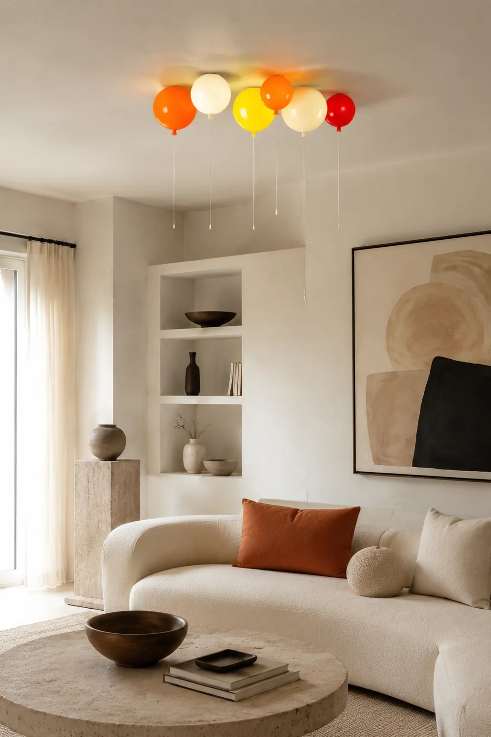 Fateh Ballon Flush Mount Deckenleuchte 5 Farbe, ∅20/25/30/35cm - Lumpaz