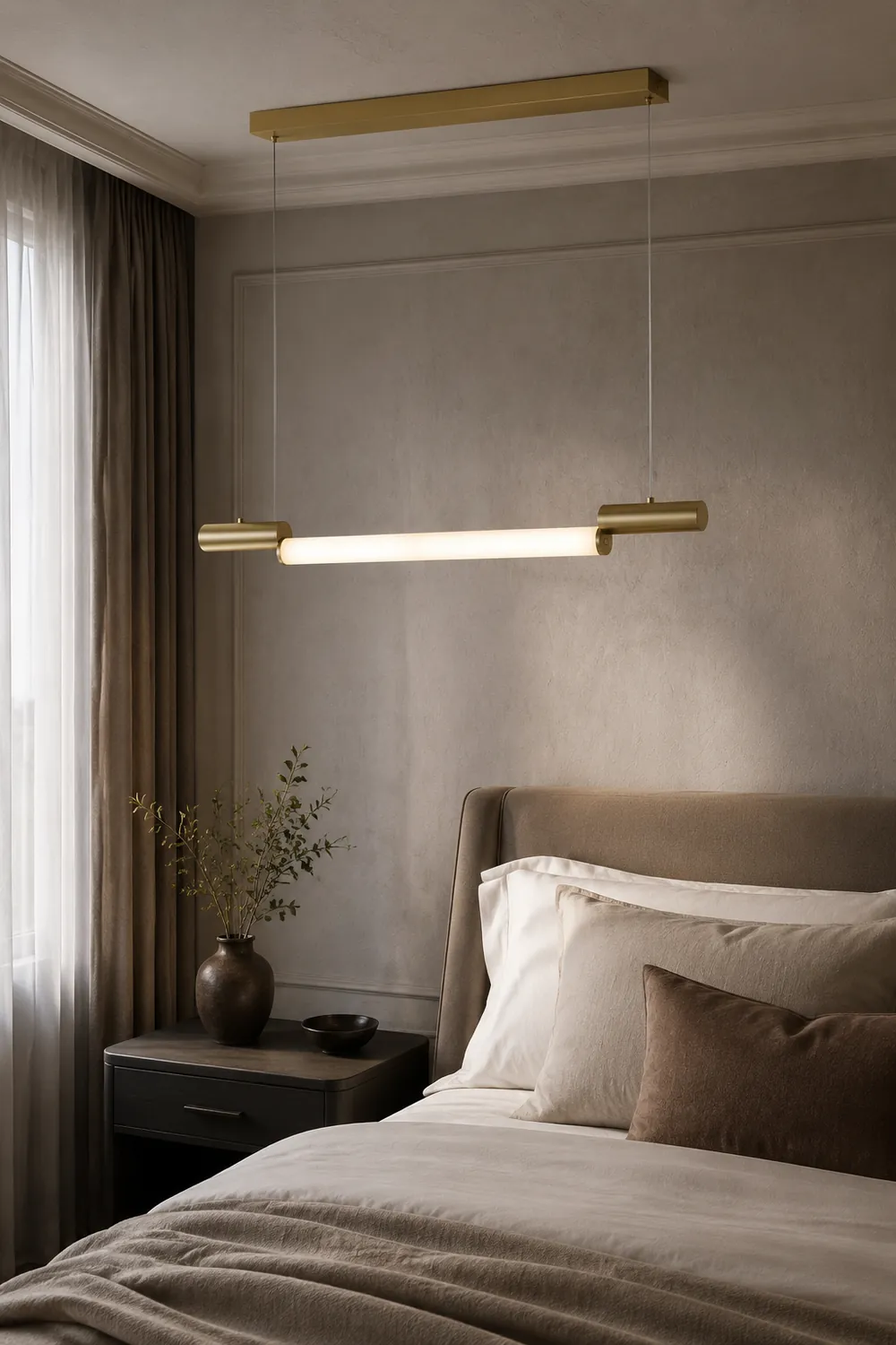 Edge Pendelleuchte, Aluminium & PVC, L 120CM - Lumpaz