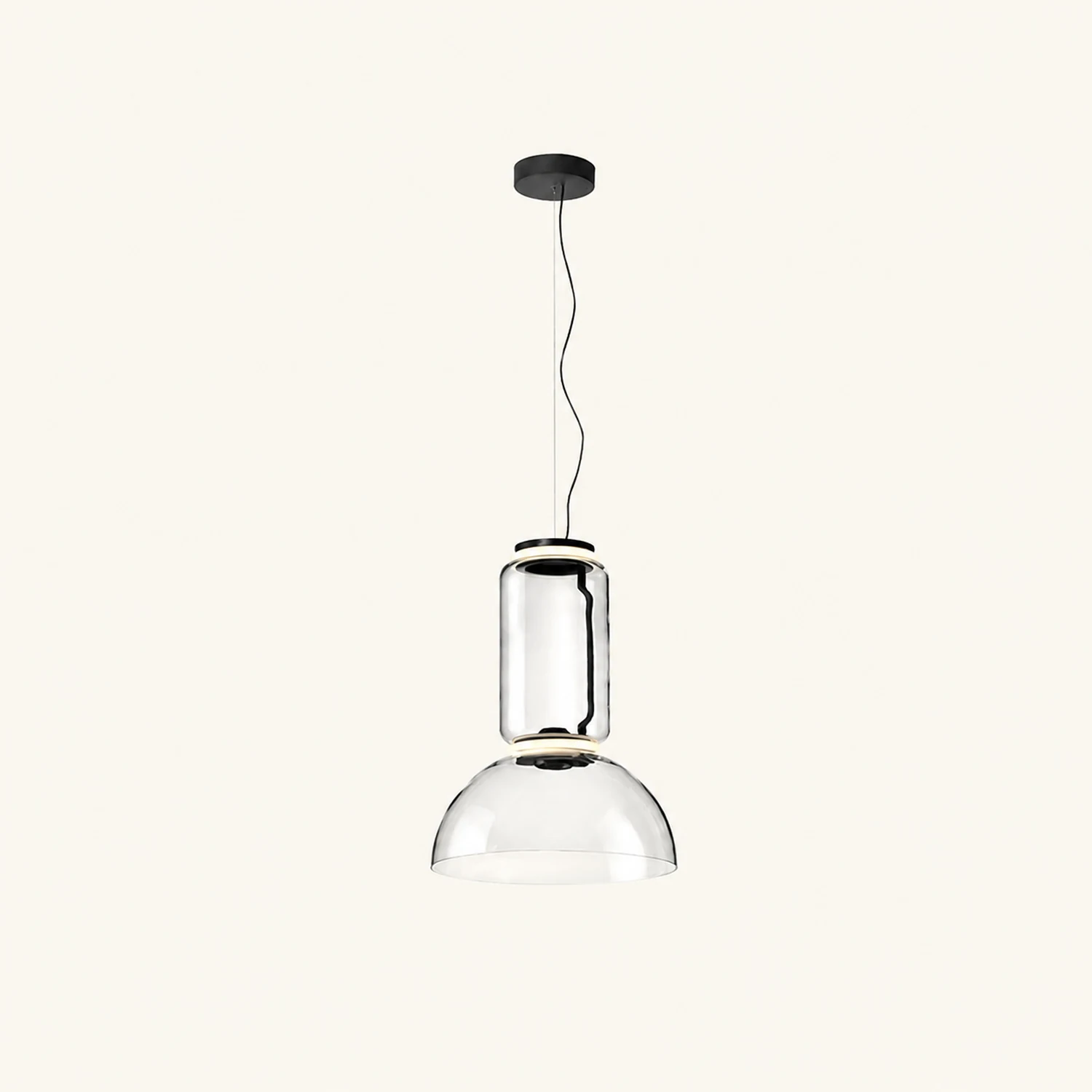 Hailie Glas Pendelleuchte, ∅40CM, L 53CM - Lumpaz