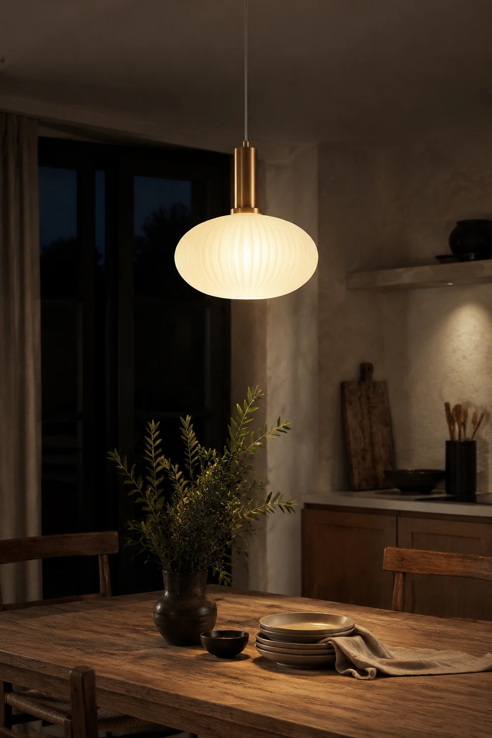 Hailie Glas-Pendelleuchte, 3 Stile, ∅30/20/13CM - Lumpaz