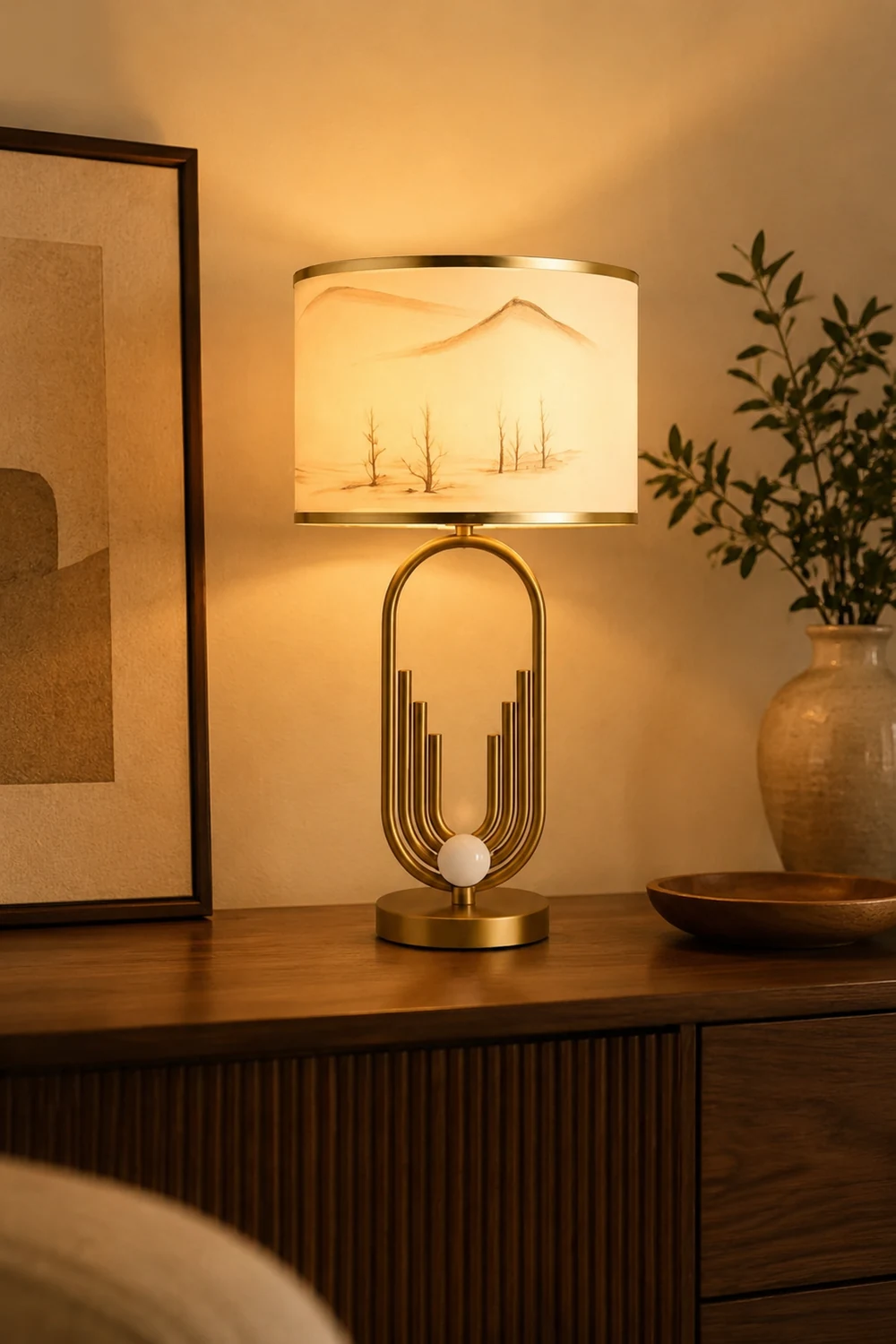 Künstlerische Tischlampe Stehlampe Nachttischlampe für Schlafzimmer - Lumpaz