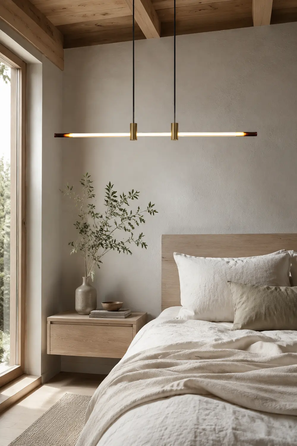 Edge Pendant Light, Metal & Glass, L 120/140CM - Lumpaz