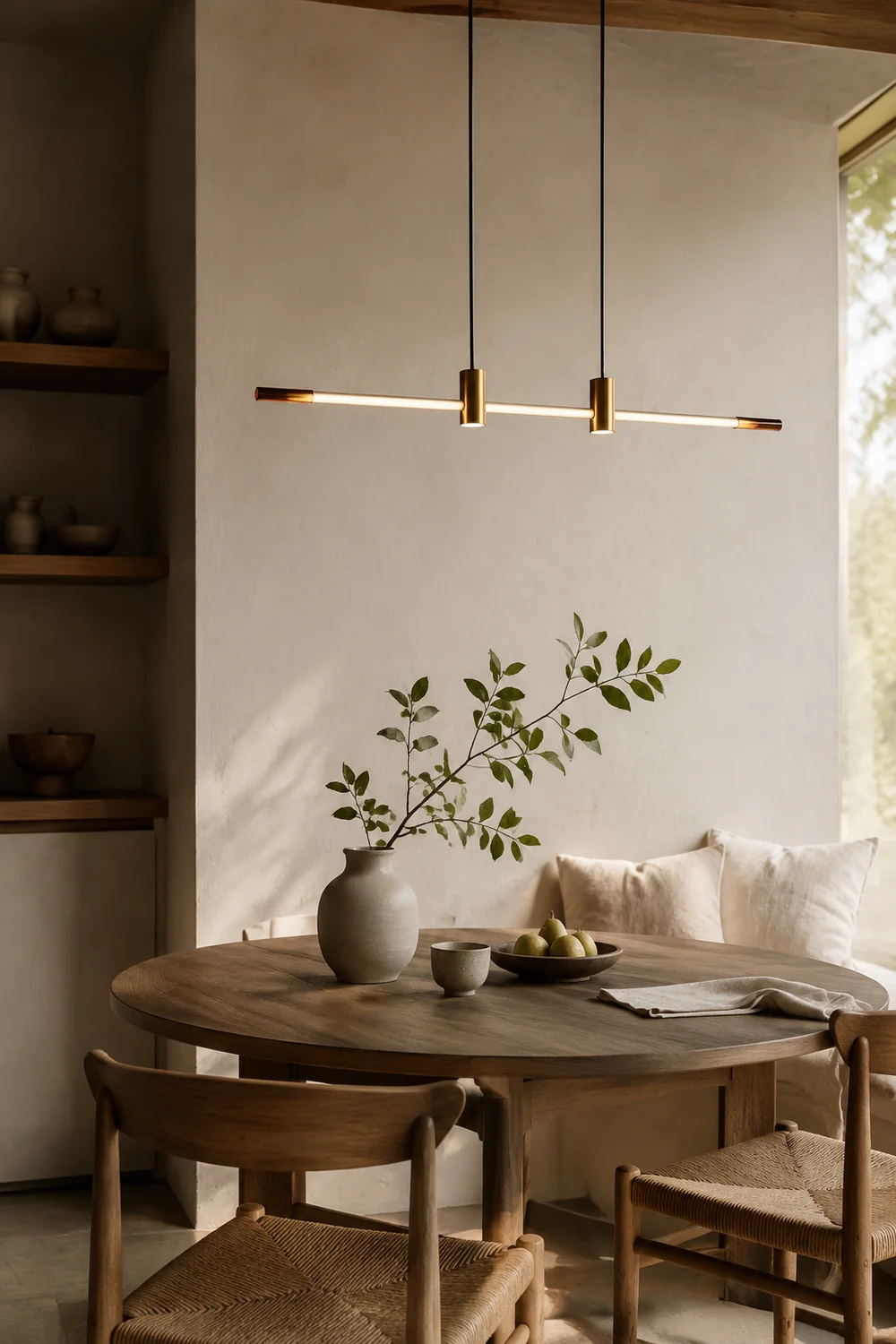 Edge Pendant Light, Metal & Glass, L 120/140CM - Lumpaz