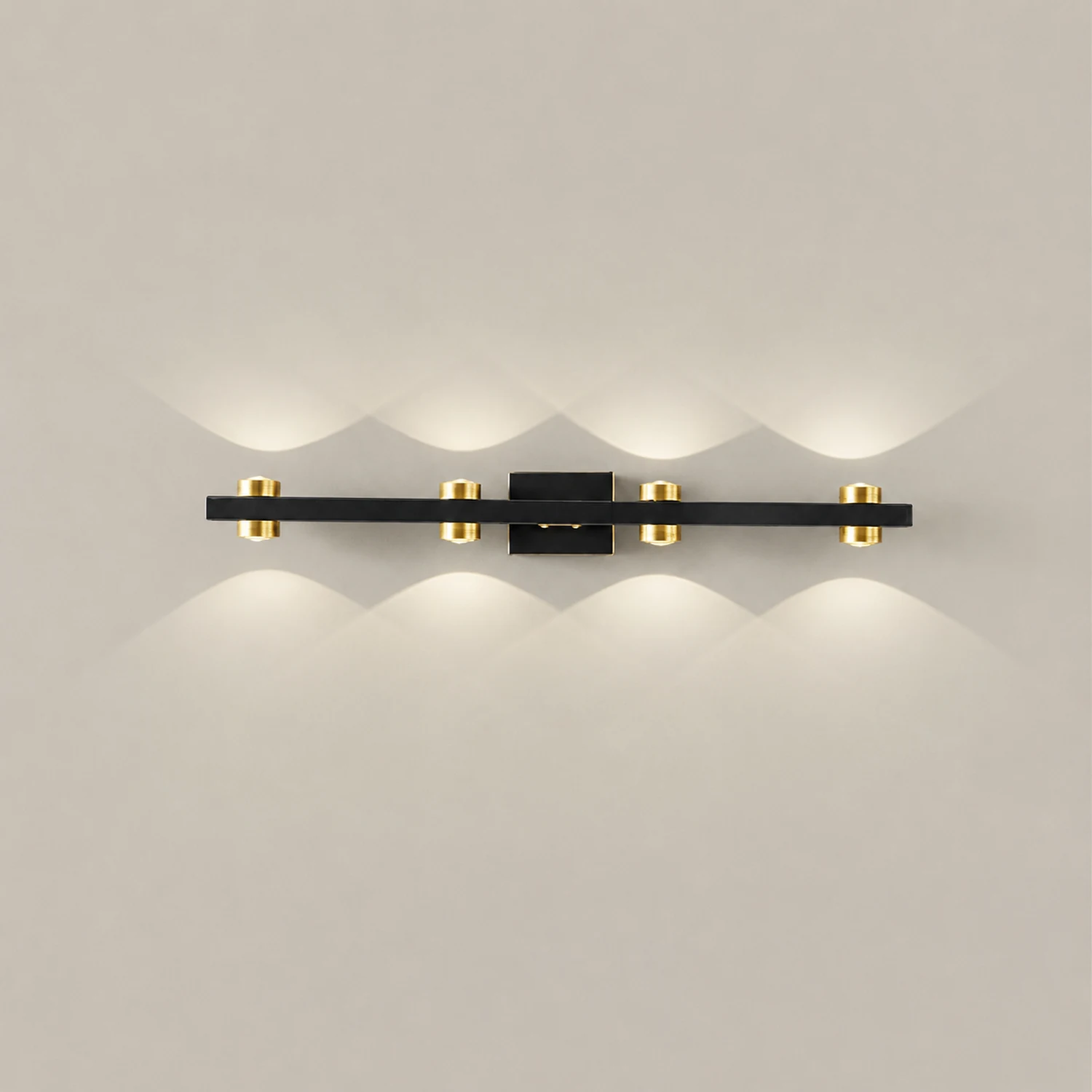 Freja Wandlampe Spiegelfront 2 Farbe & Stil, 2/3/4/6/8 Kopf - Lumpaz