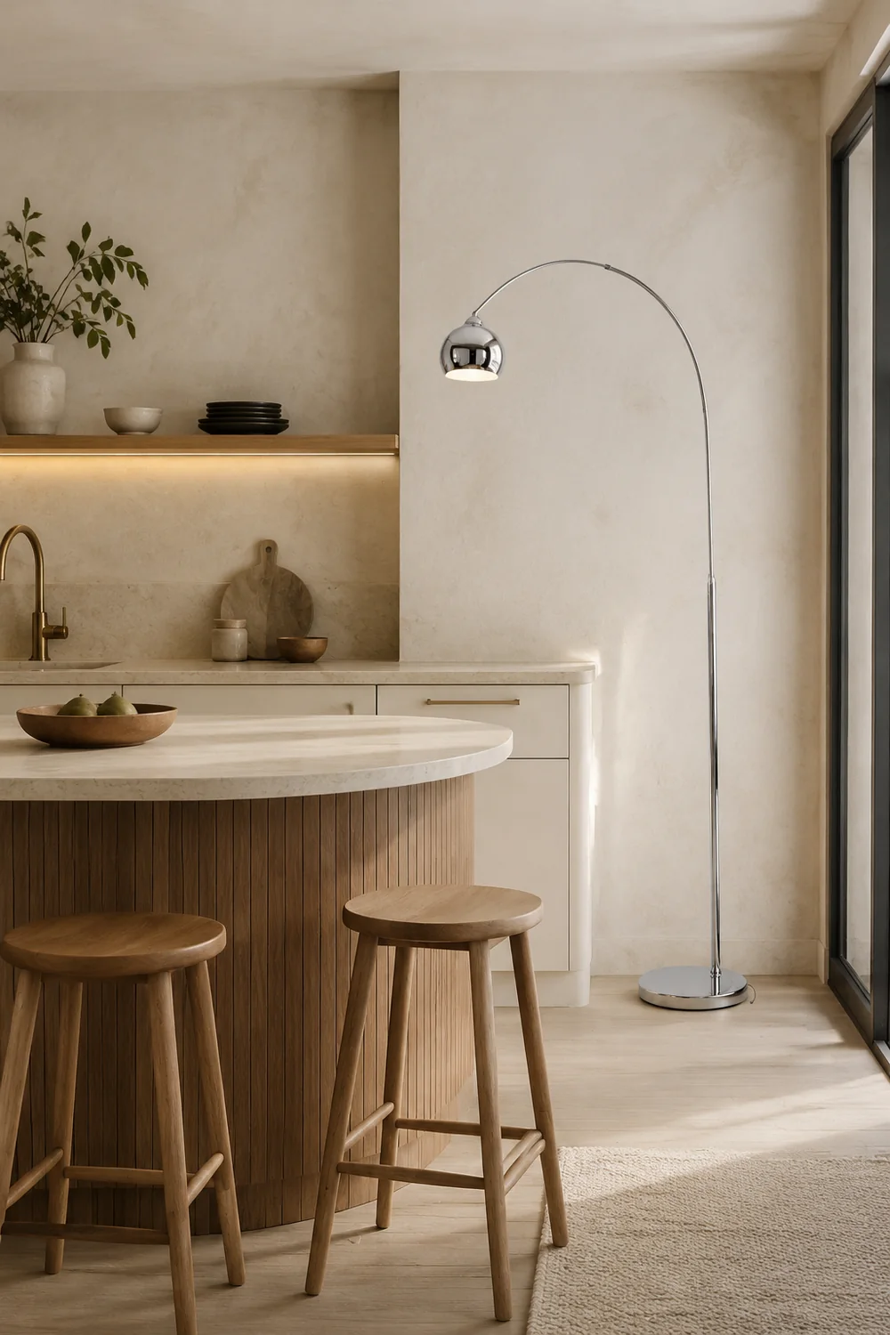 Salgado Angelrute Dimmbare Stehlampe, Chrom - Lumpaz