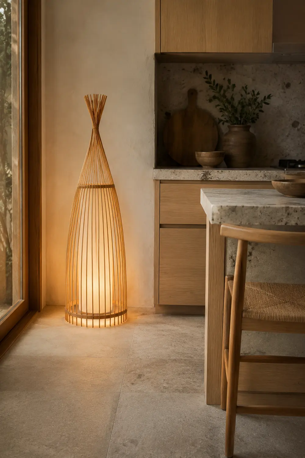 Ozawa Holz Stehleuchte, Höhe 90/120cm - Lumpaz