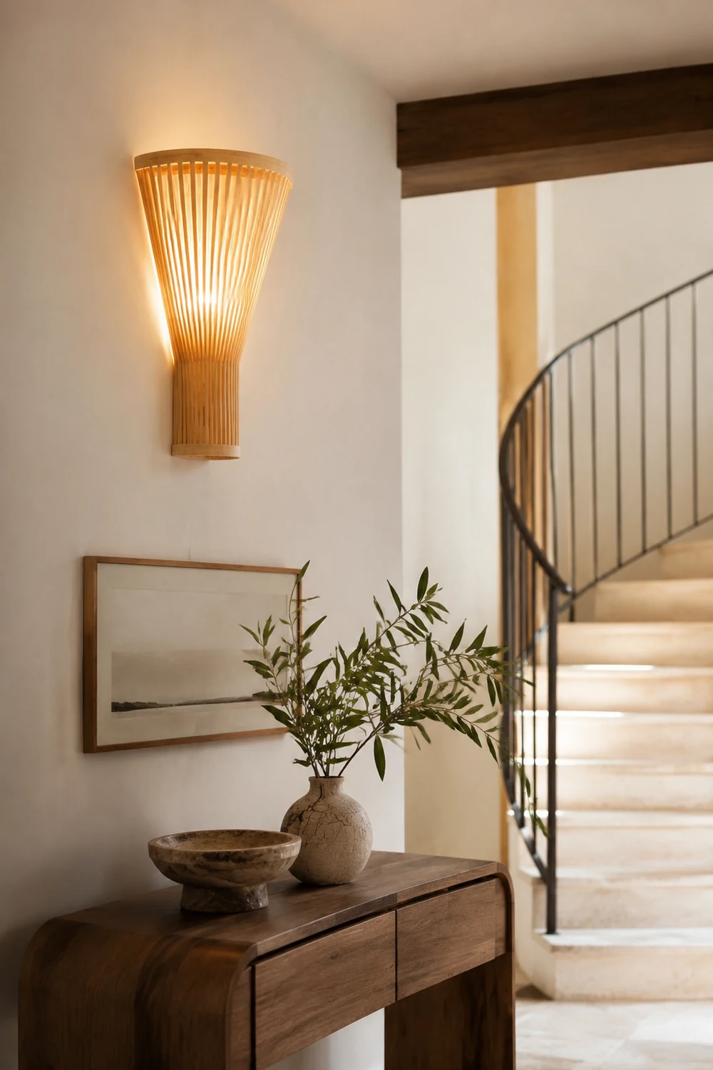 Muto Bamboo Weben Wandleuchte, 2 Stile - Lumpaz
