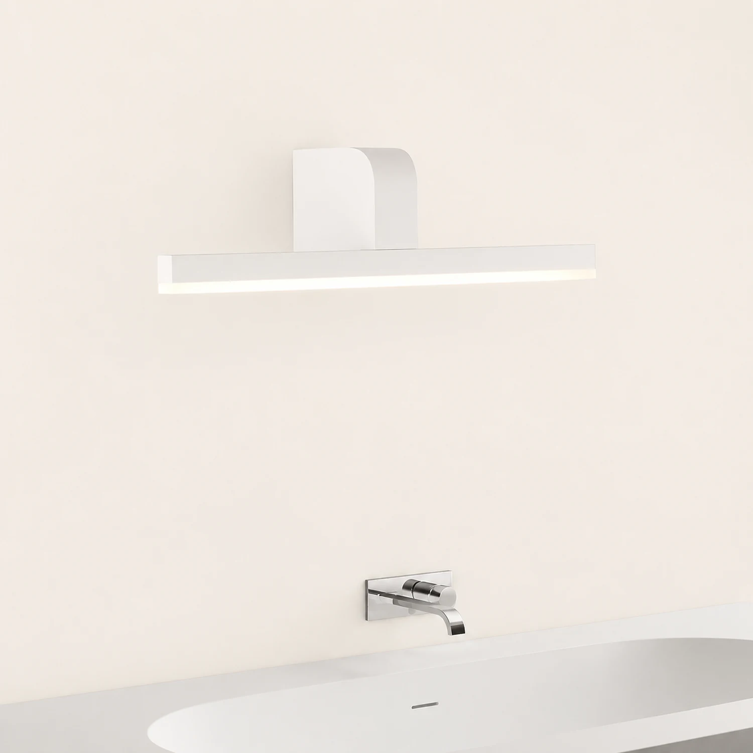 Edge Schwarze Spiegelfront Waschtisch-Wandleuchte, L 40/50/60CM - Lumpaz