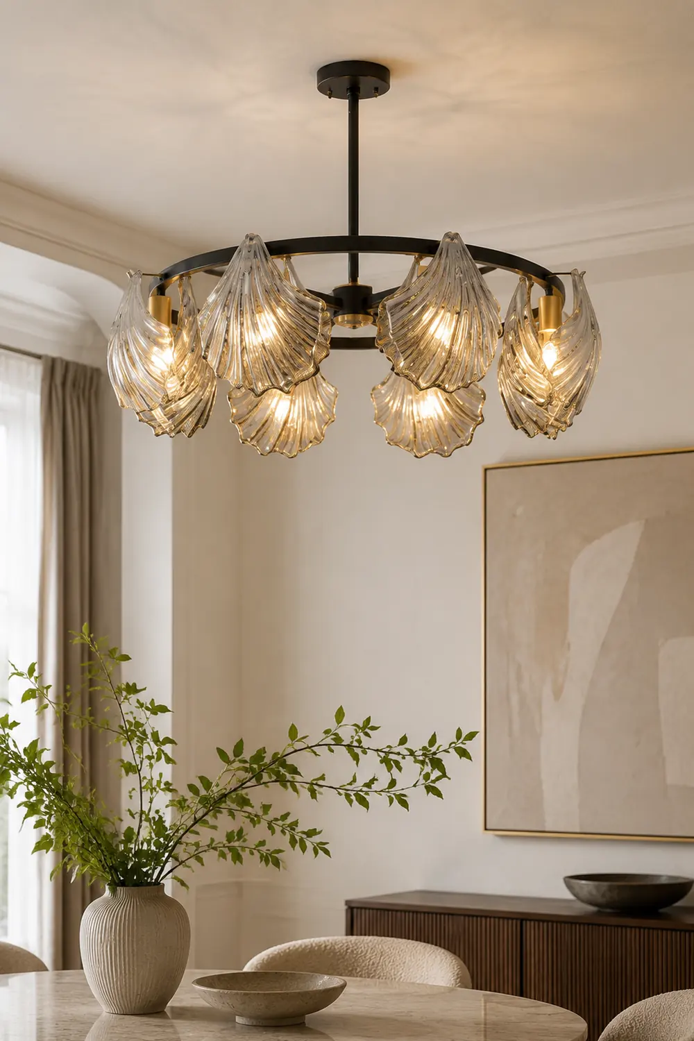 Kirsten Pendelleuchte Dimmbar, Reiner Kupfer& Glas, 2 Farben, ∅60/80/100cm - Lumpaz