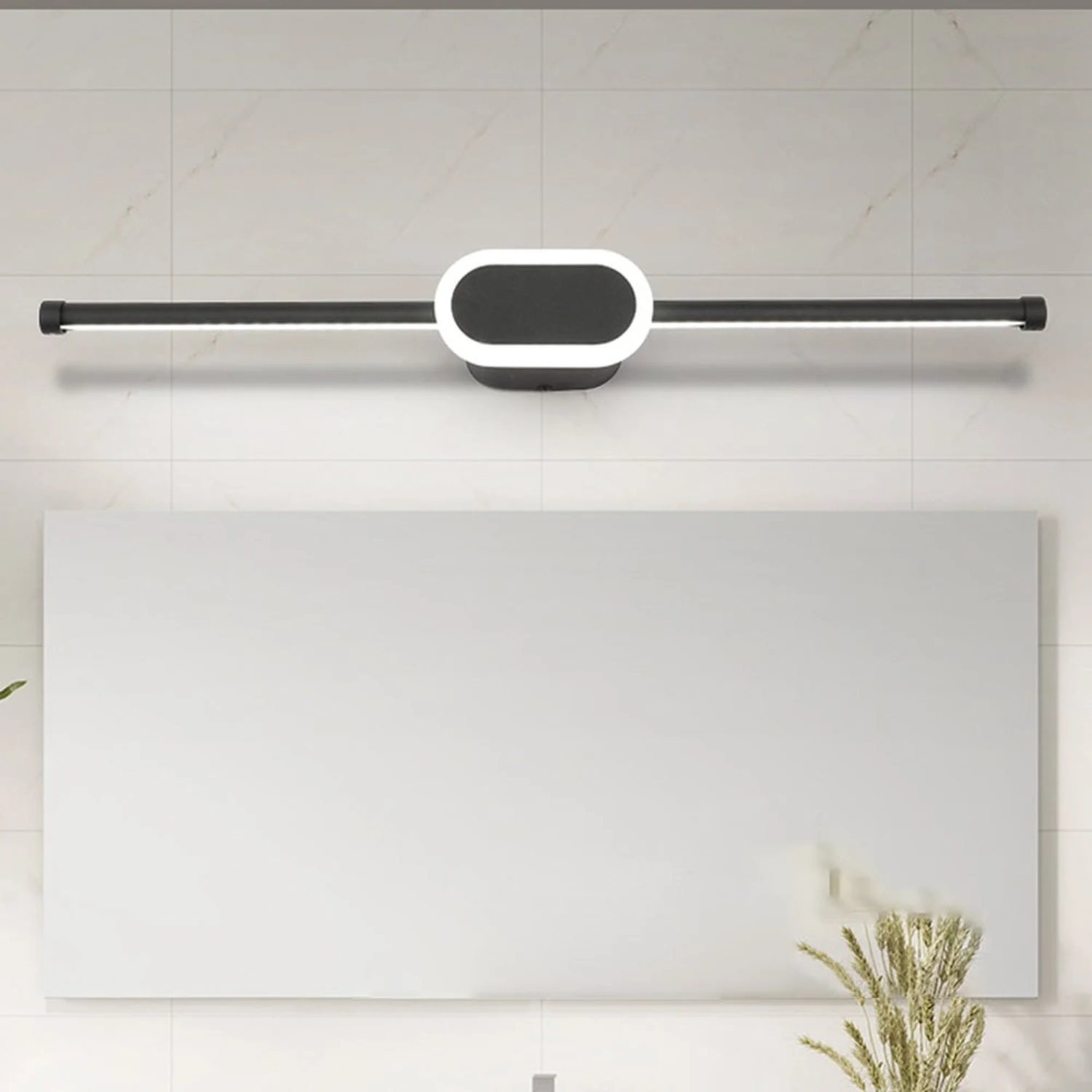 Edge Spiegelfront Waschtisch-Wandleuchte, Rechteckig & Rund, L 40/60/80CM - Lumpaz