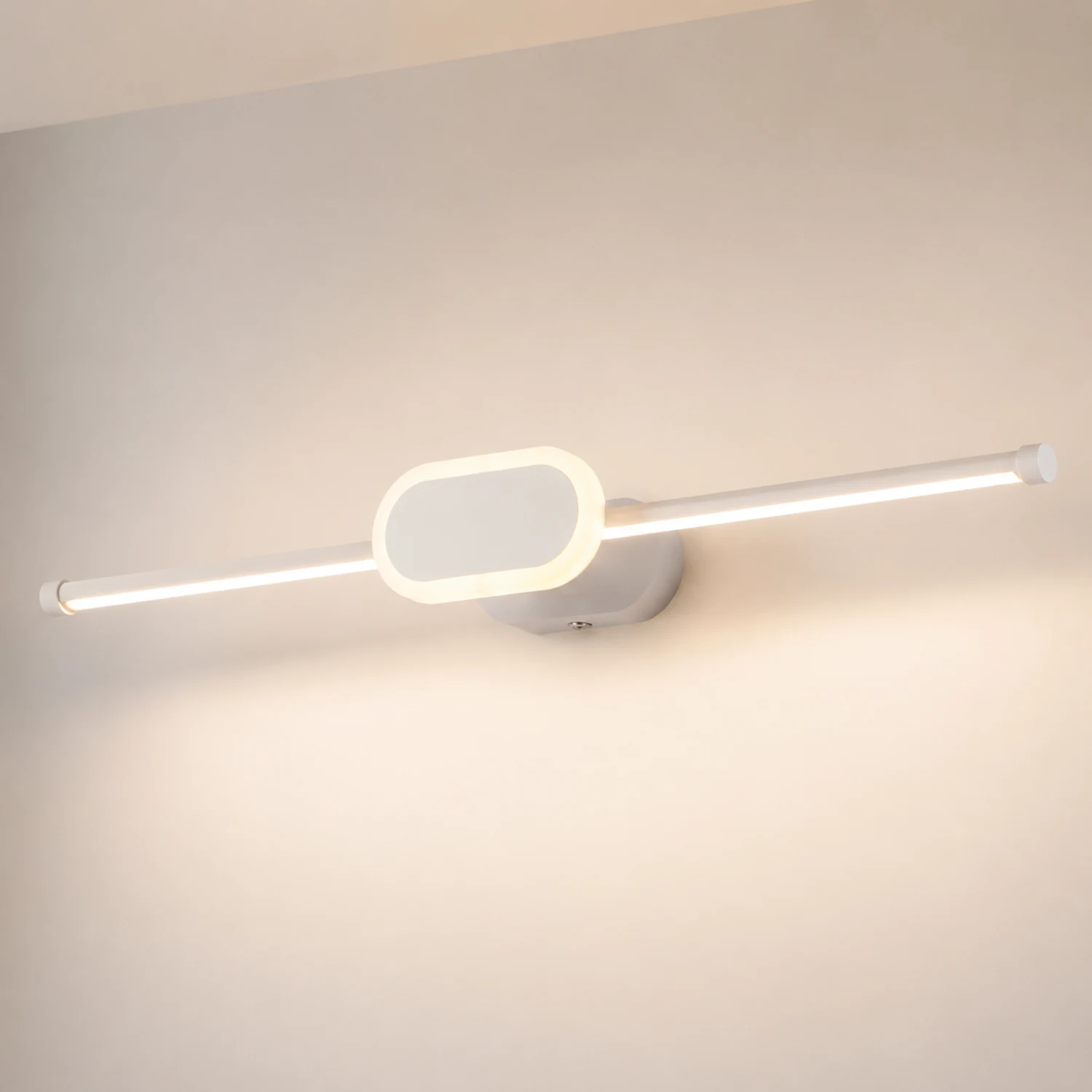 Edge Spiegelfront Waschtisch-Wandleuchte, Rechteckig & Rund, L 40/60/80CM - Lumpaz