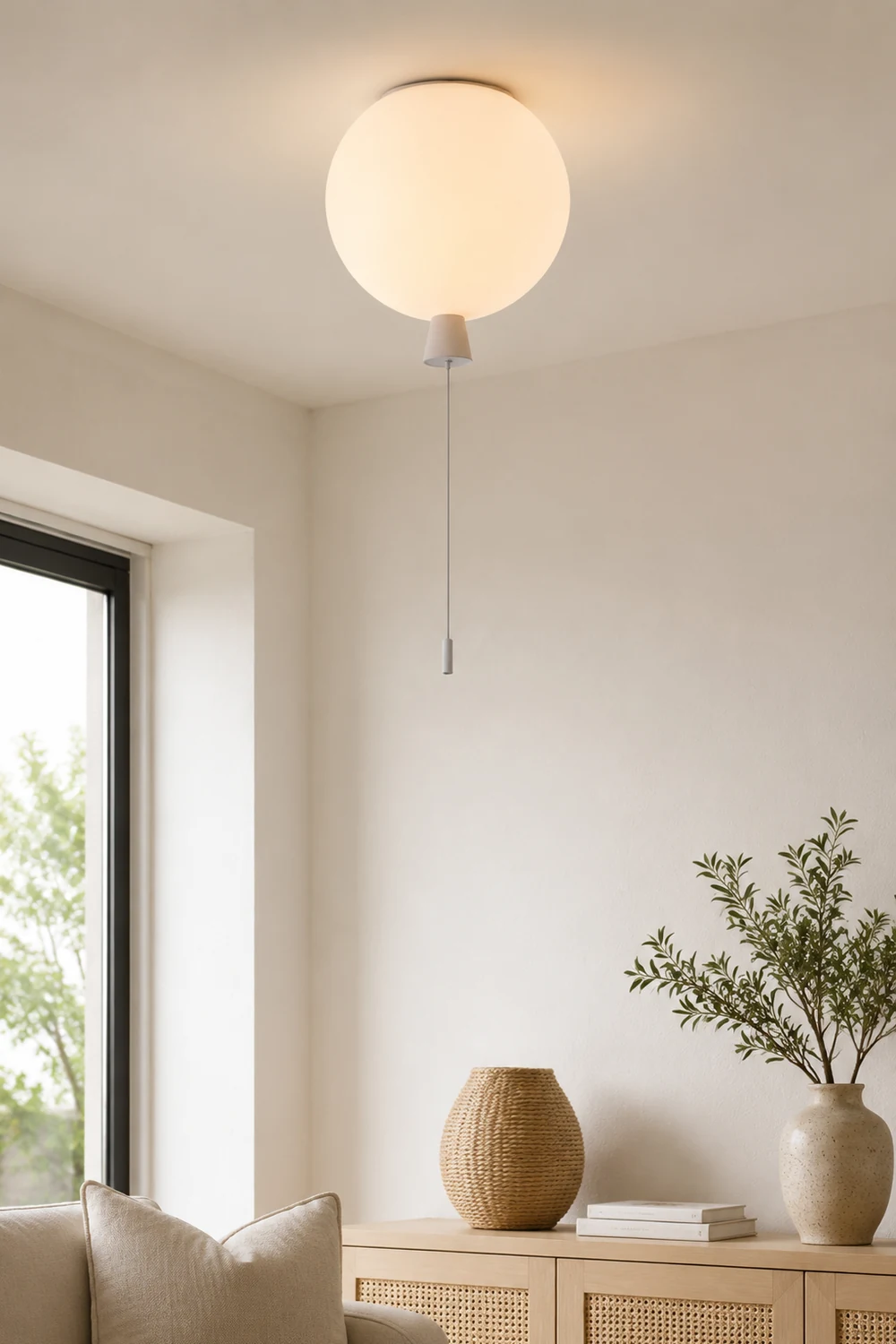 Fateh Matted Ballon Flush Mount Deckenleuchte 5 Farbe, ∅20/25/30 /35CM - Lumpaz