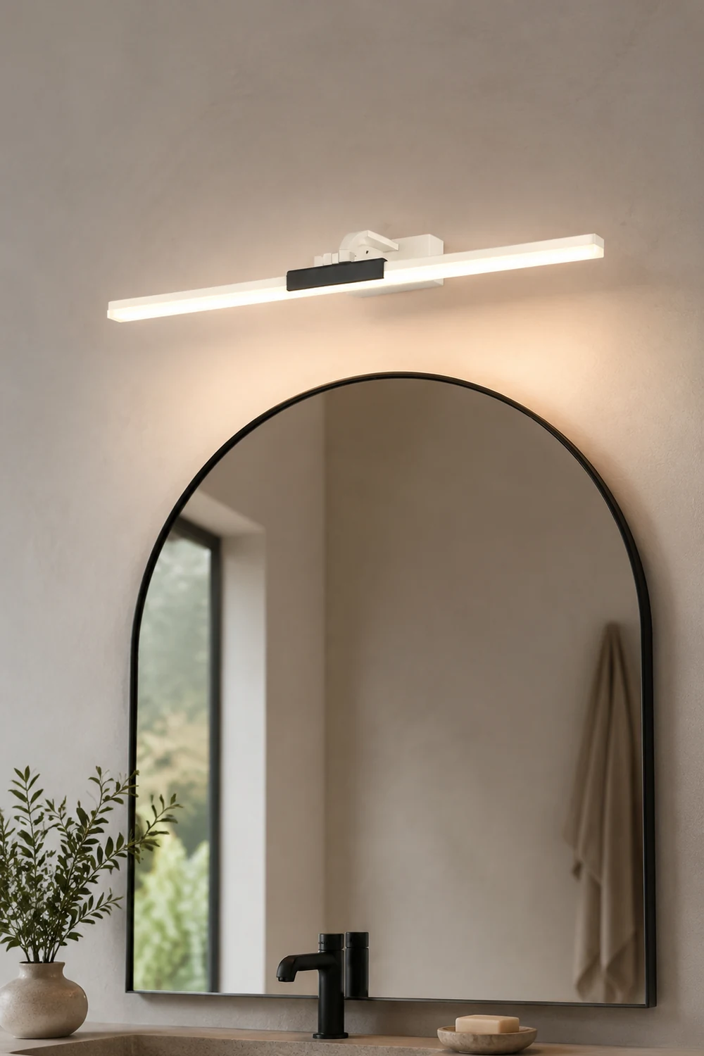 Edge Spiegelfront Waschtisch-Wandleuchte, L 40/50/60/70CM - Lumpaz