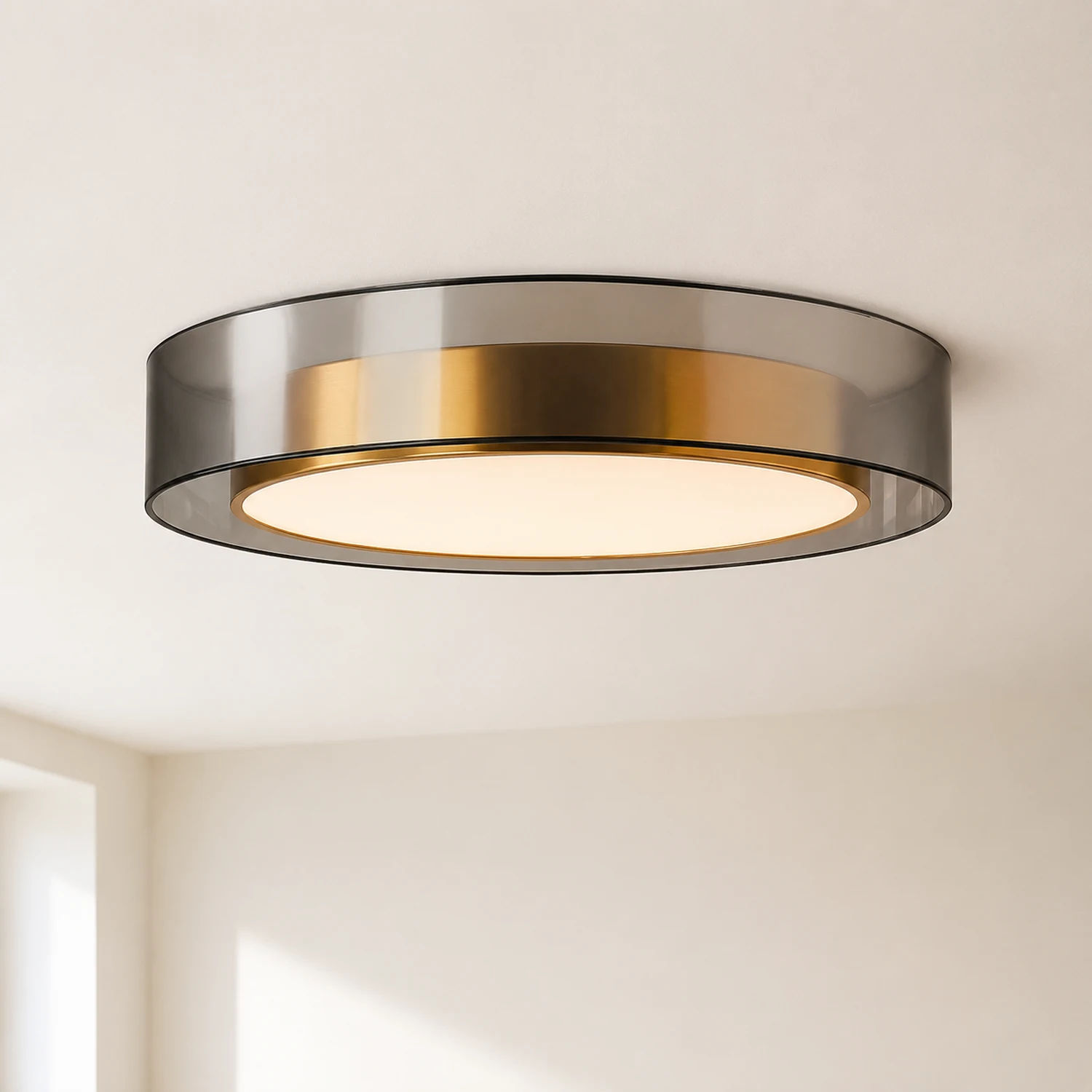 Quinn Deckenleuchte Farbe Temperatur Schaltbar, Kupfer, ∅40/50/60cm - Lumpaz