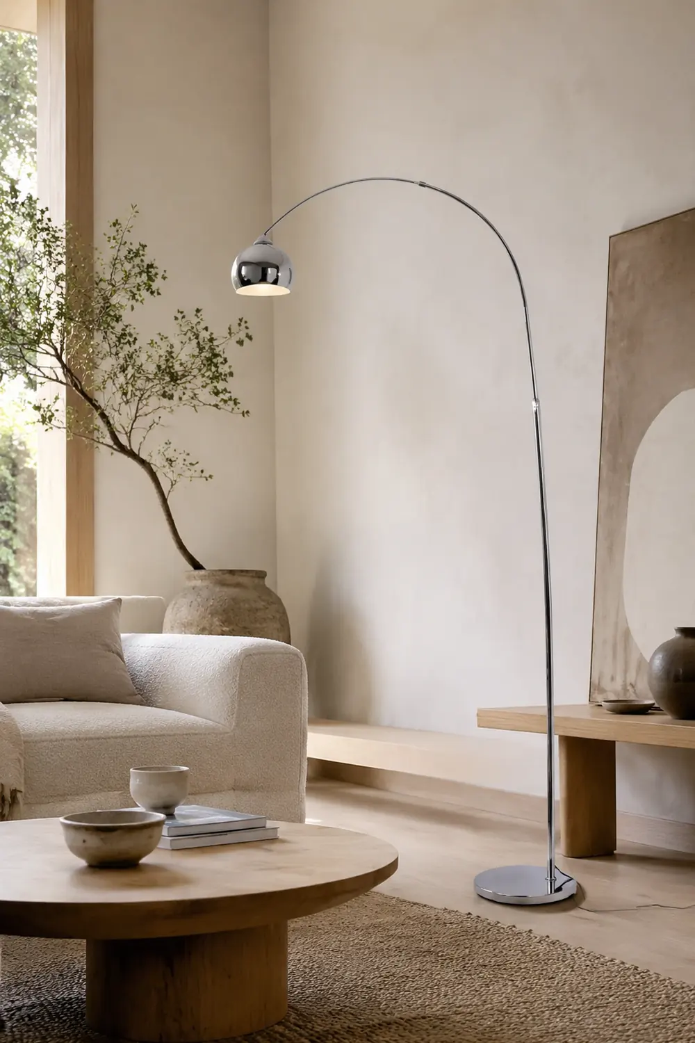 Salgado Angelrute Dimmbare Stehlampe, Chrom - Lumpaz