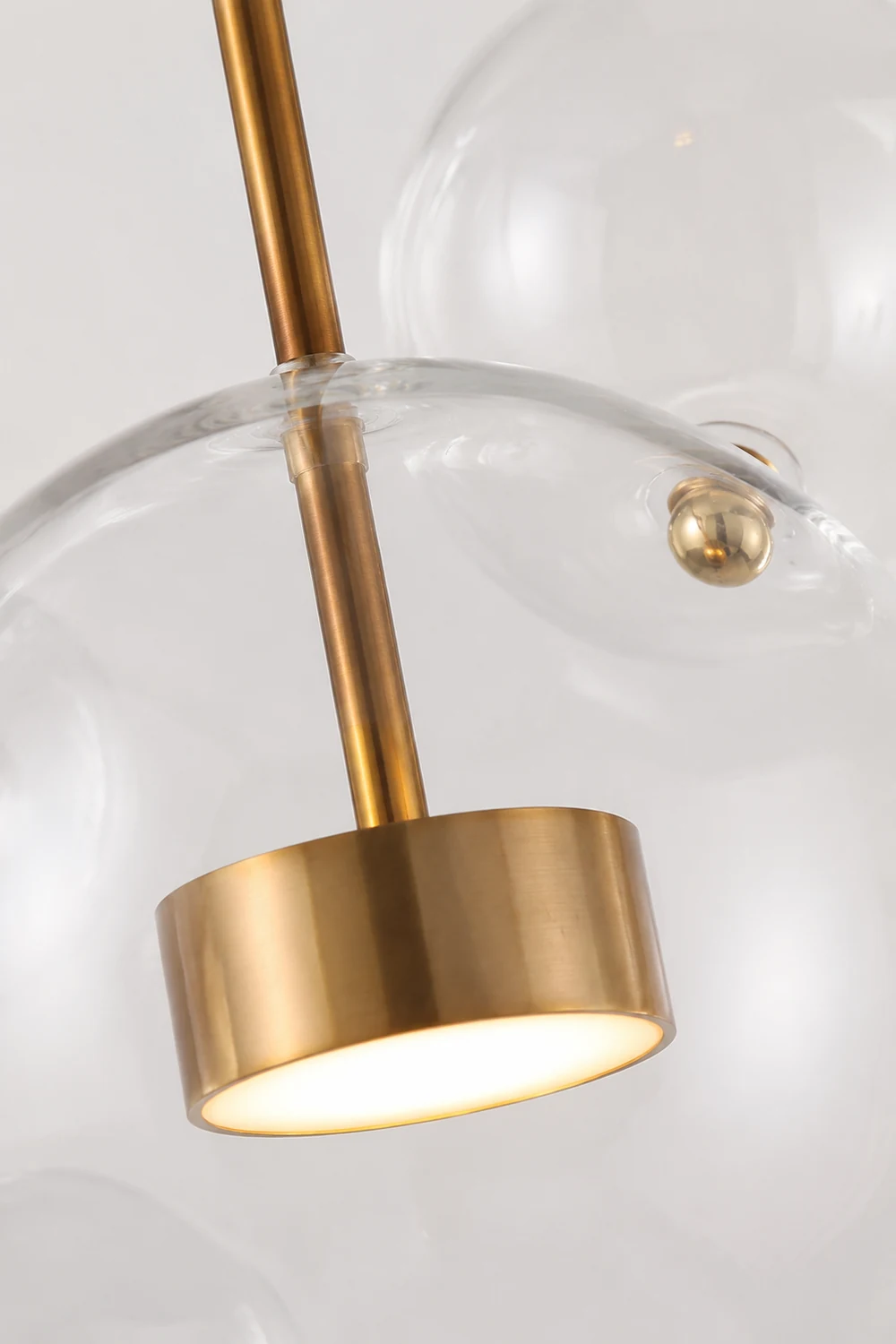 Hailie Glas Glühbirne Pendelleuchte, Mattes Glas, 1/4/6 Kopf - Lumpaz