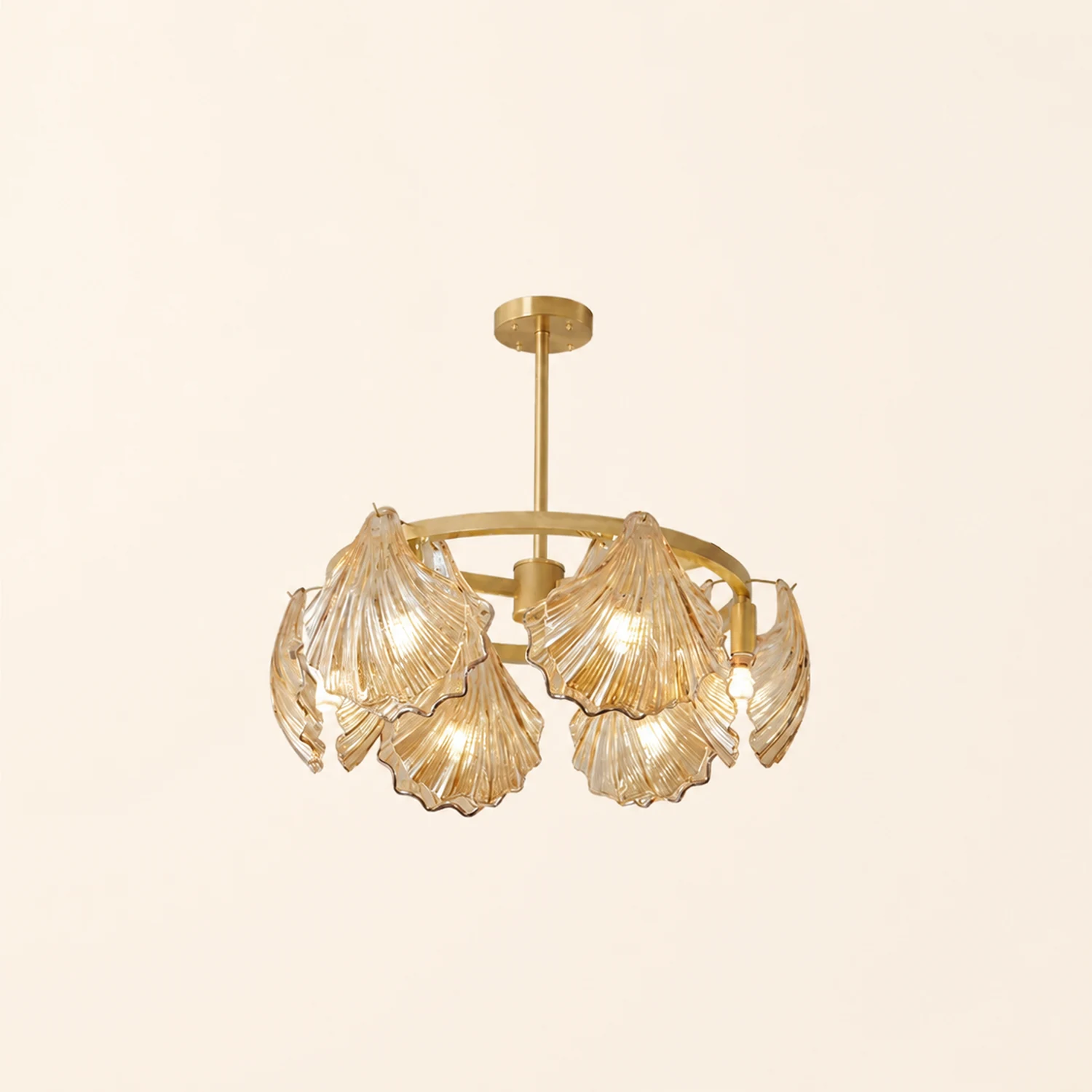 Kirsten Pendelleuchte Dimmbar, Reiner Kupfer& Glas, 2 Farben, ∅60/80/100cm - Lumpaz