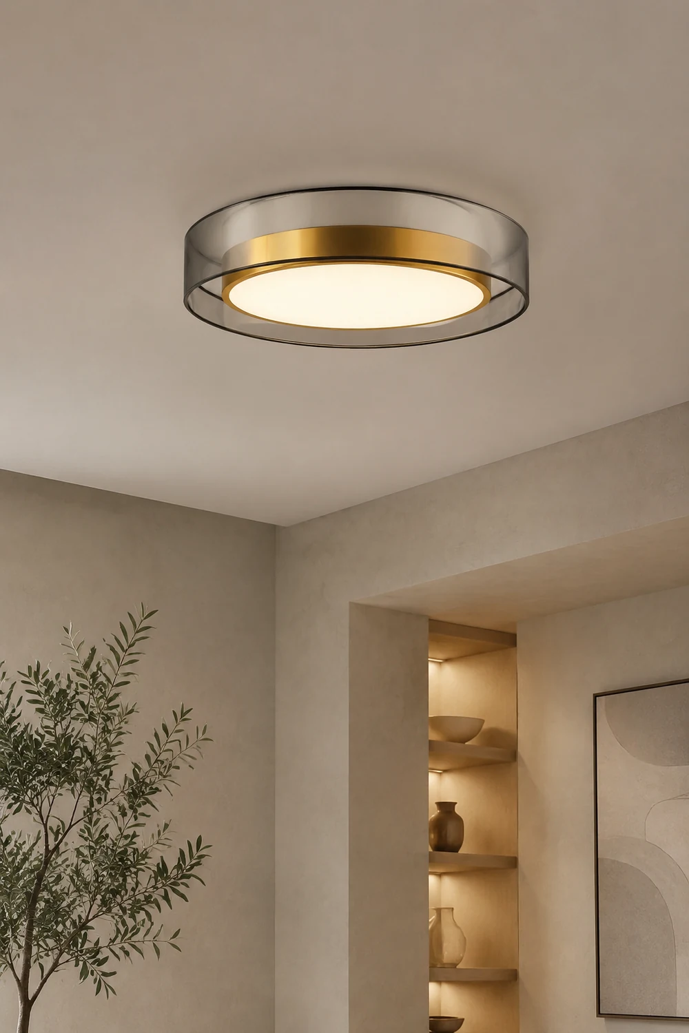 Quinn Deckenleuchte Farbe Temperatur Schaltbar, Kupfer, ∅40/50/60cm - Lumpaz